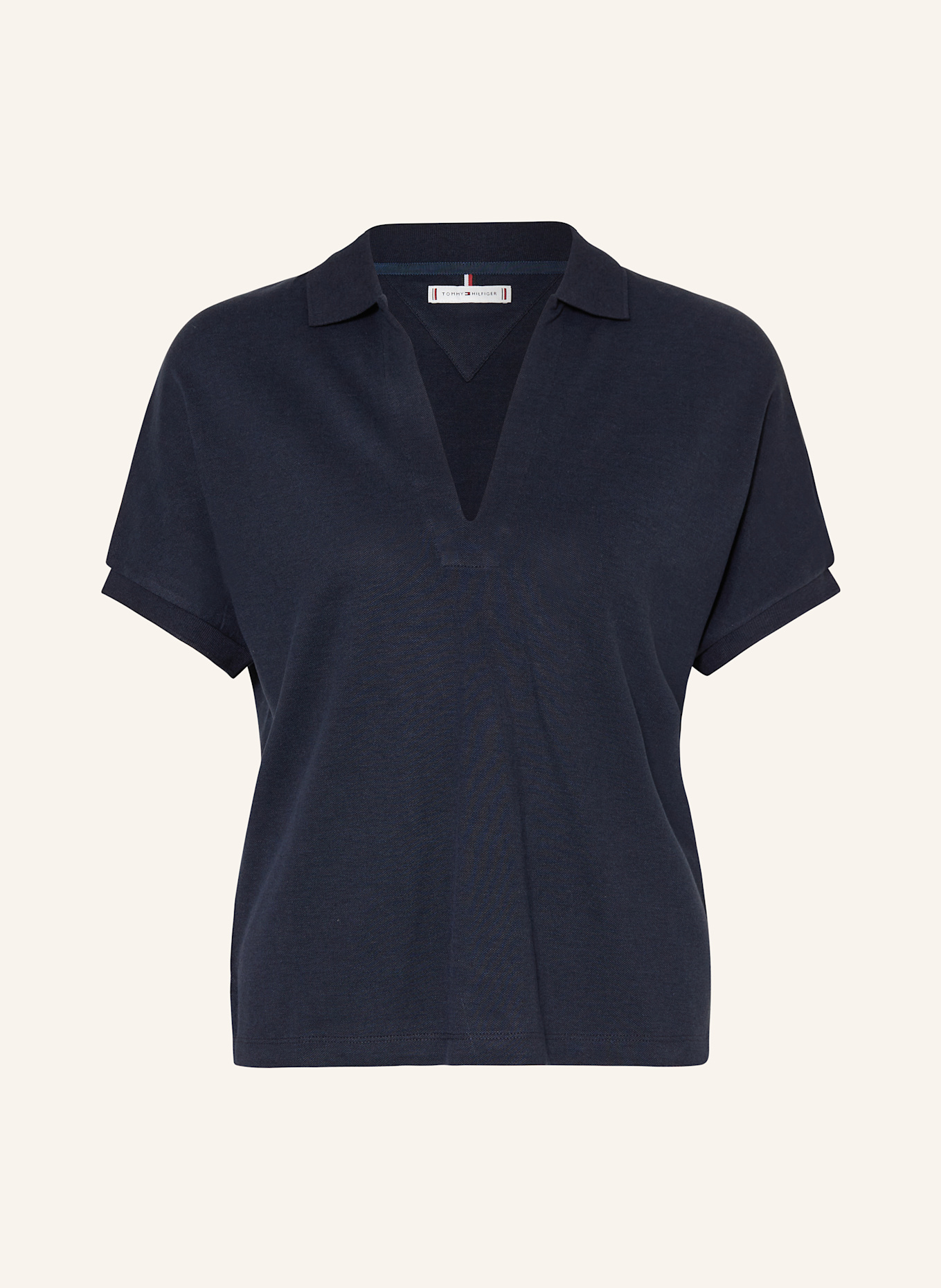 TOMMY HILFIGER Piqué-Poloshirt: DUNKELBLAU