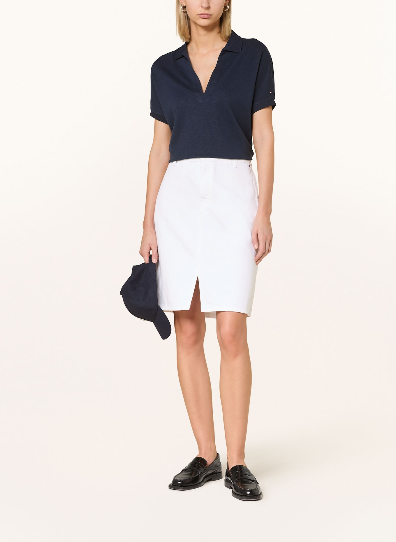 TOMMY HILFIGER Piqué-Poloshirt: DUNKELBLAU