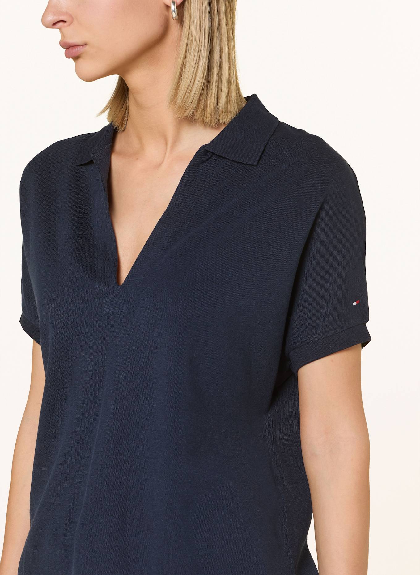 TOMMY HILFIGER Piqué-Poloshirt: DUNKELBLAU