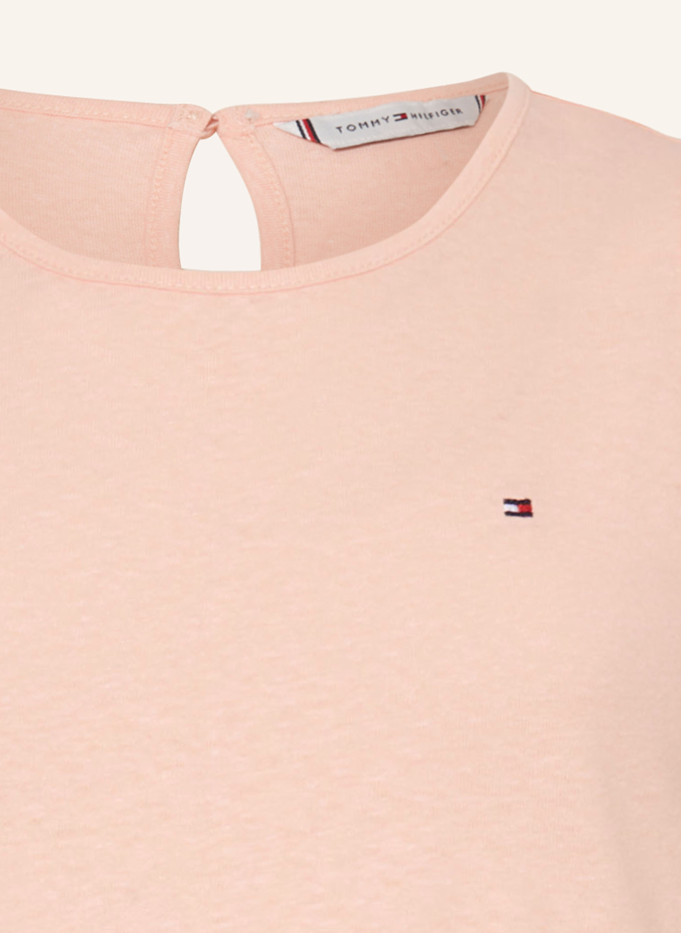 TOMMY HILFIGER Sukienka z dżerseju z dodatkiem lnu: JASNOCZERWONY