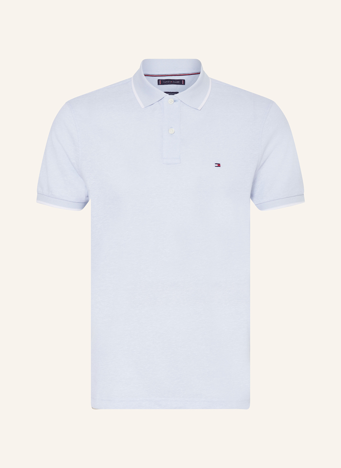 TOMMY HILFIGER Piqué-Poloshirt: HELLBLAU