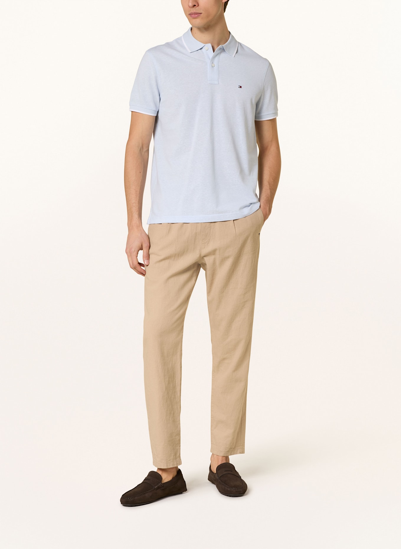 TOMMY HILFIGER Piqué-Poloshirt: HELLBLAU