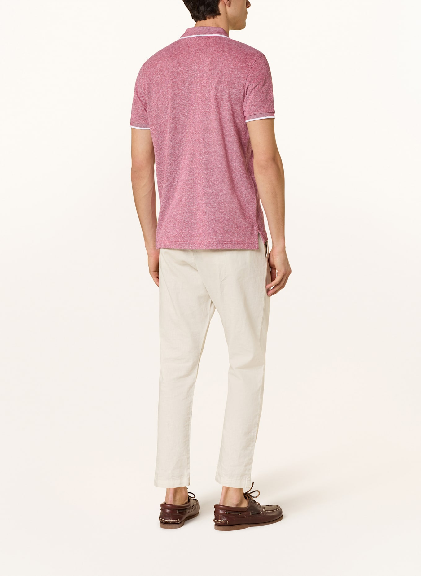 TOMMY HILFIGER Piqué-Poloshirt: DUNKELROT