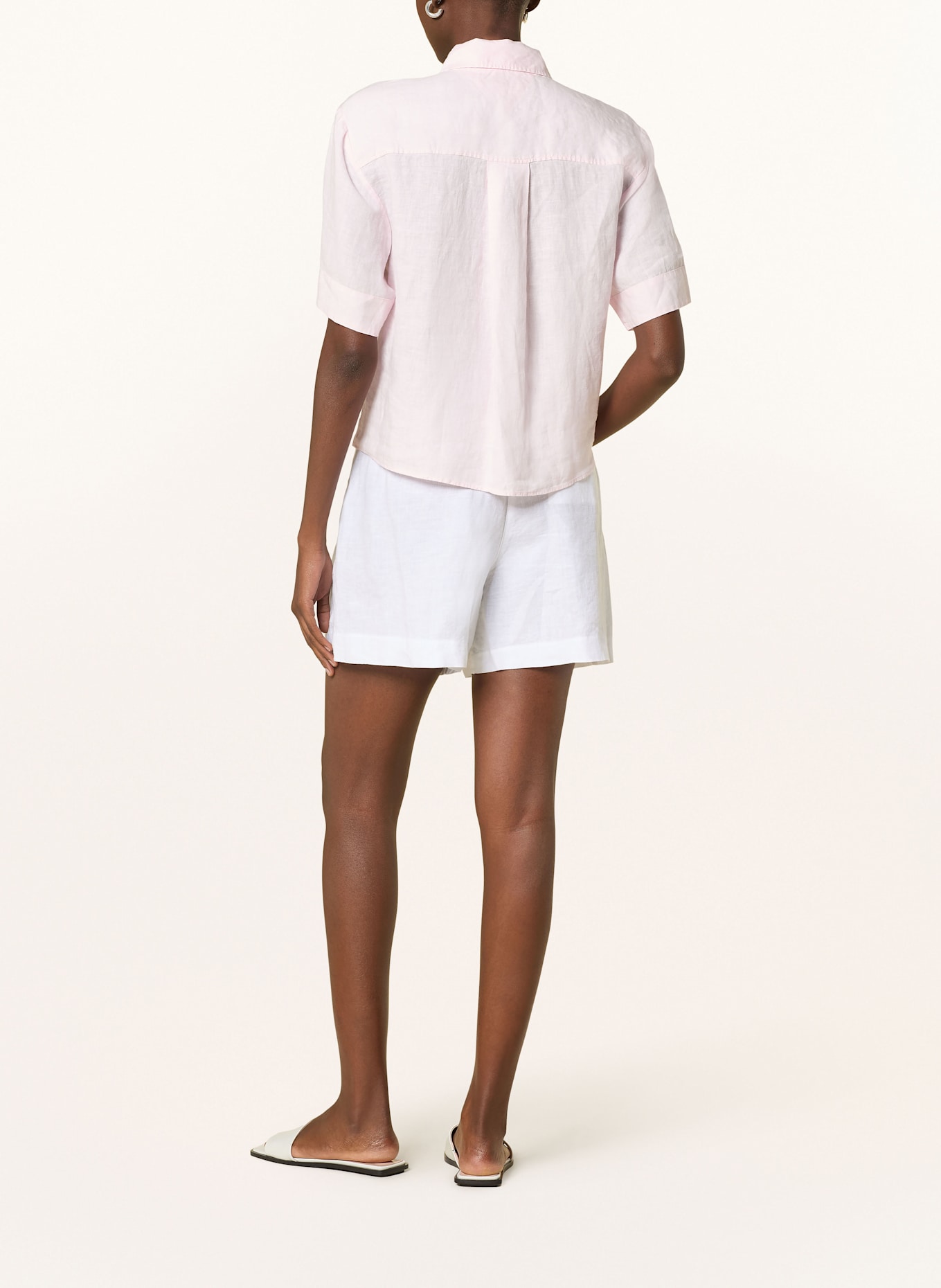 TOMMY HILFIGER Hemdbluse aus Leinen: PINK