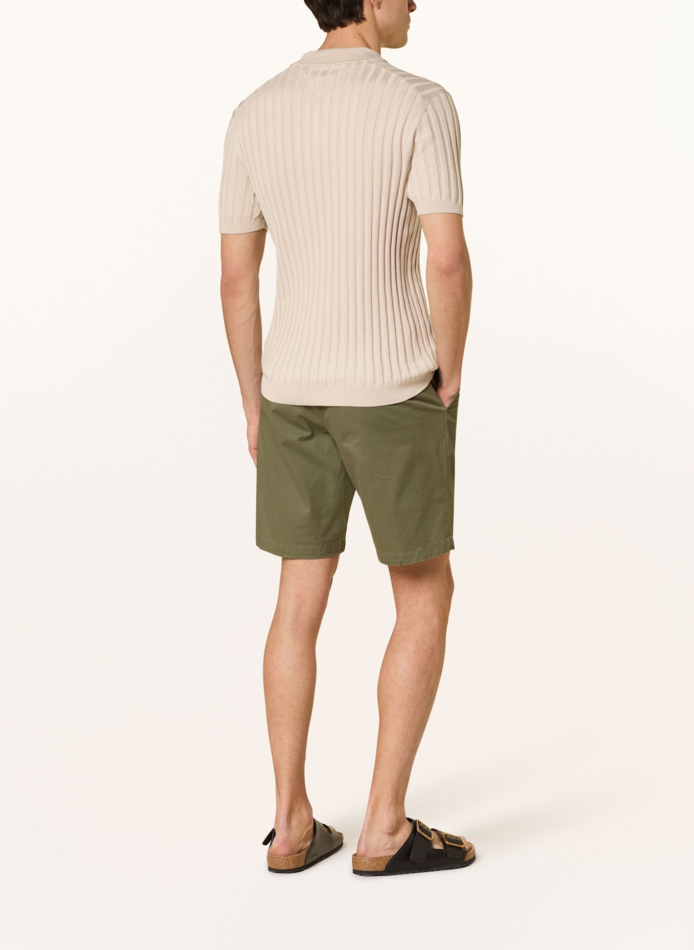 TOMMY HILFIGER Strick-Poloshirt: BEIGE
