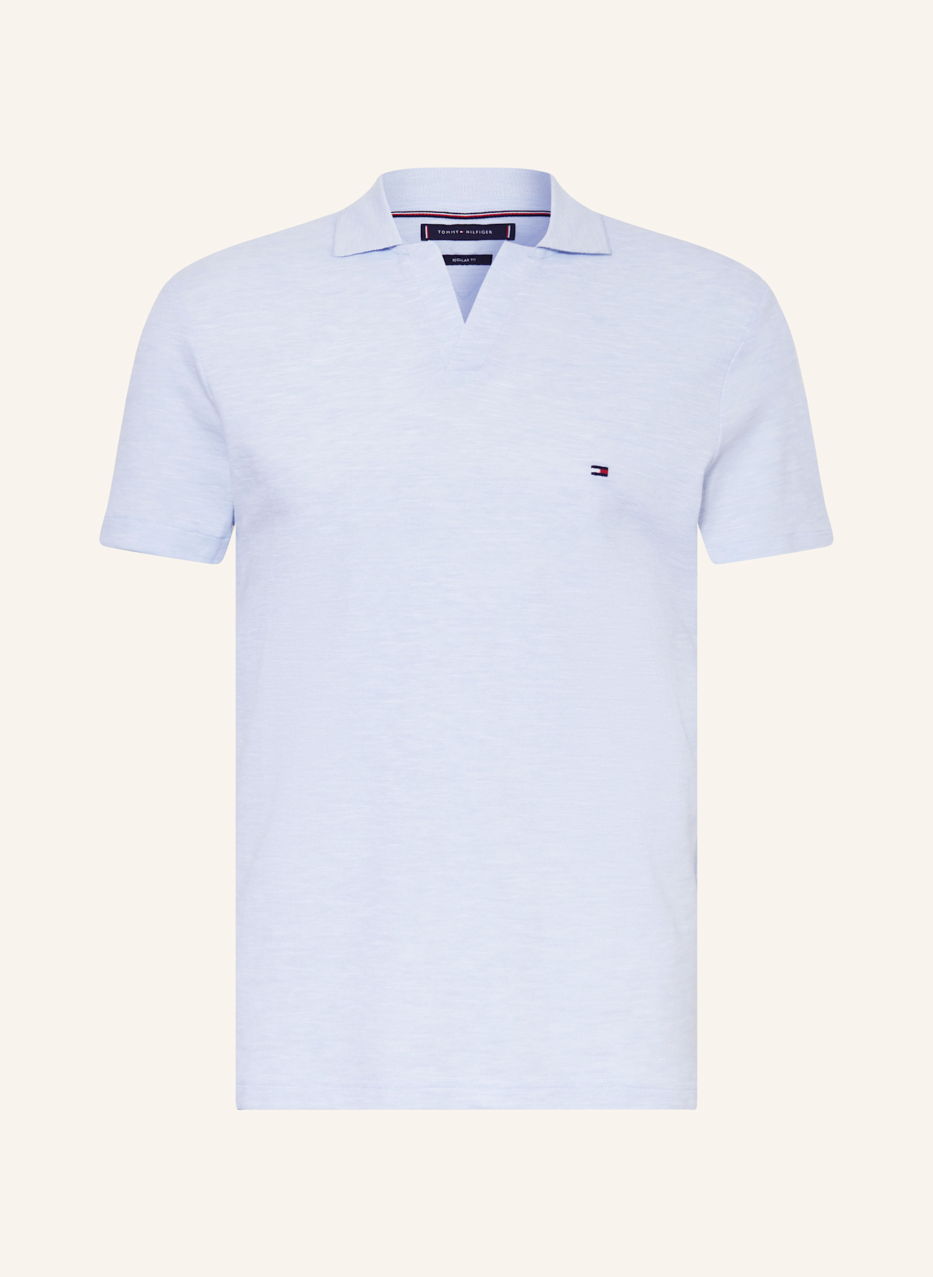 TOMMY HILFIGER Piqué-Poloshirt: HELLBLAU