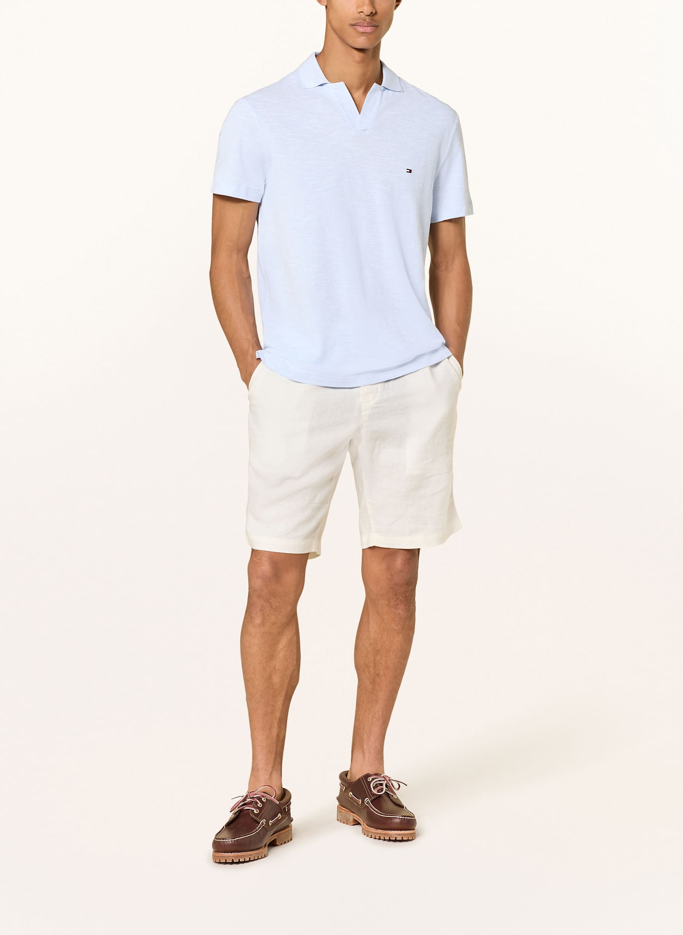 TOMMY HILFIGER Piqué-Poloshirt: HELLBLAU