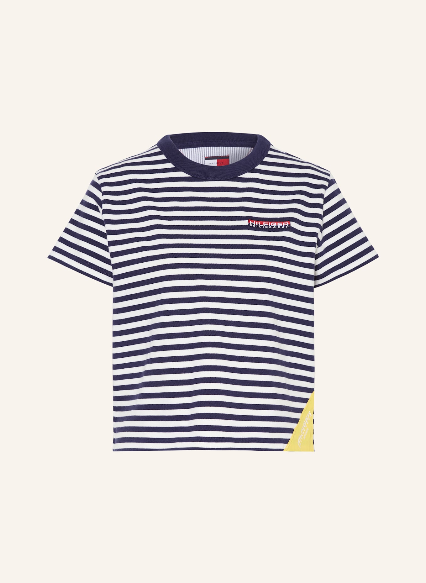 TOMMY HILFIGER T-Shirt: WEISS/ DUNKELBLAU