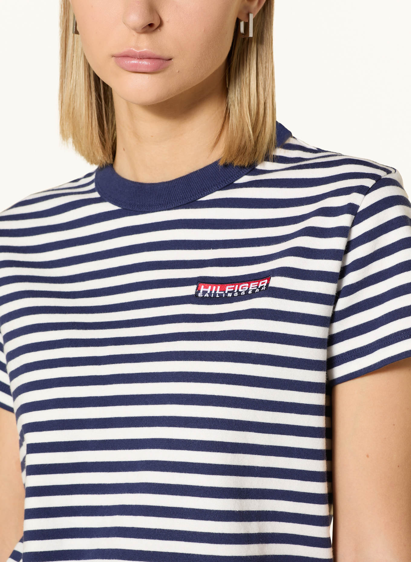TOMMY HILFIGER T-Shirt: WEISS/ DUNKELBLAU