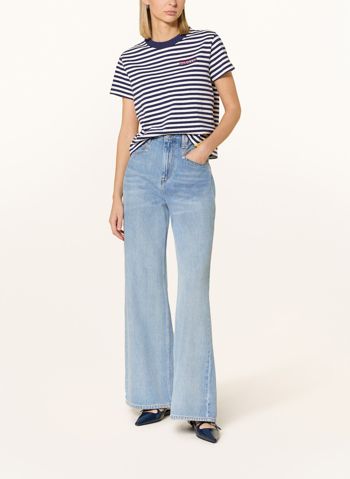 TOMMY HILFIGER T-Shirt: WEISS/ DUNKELBLAU