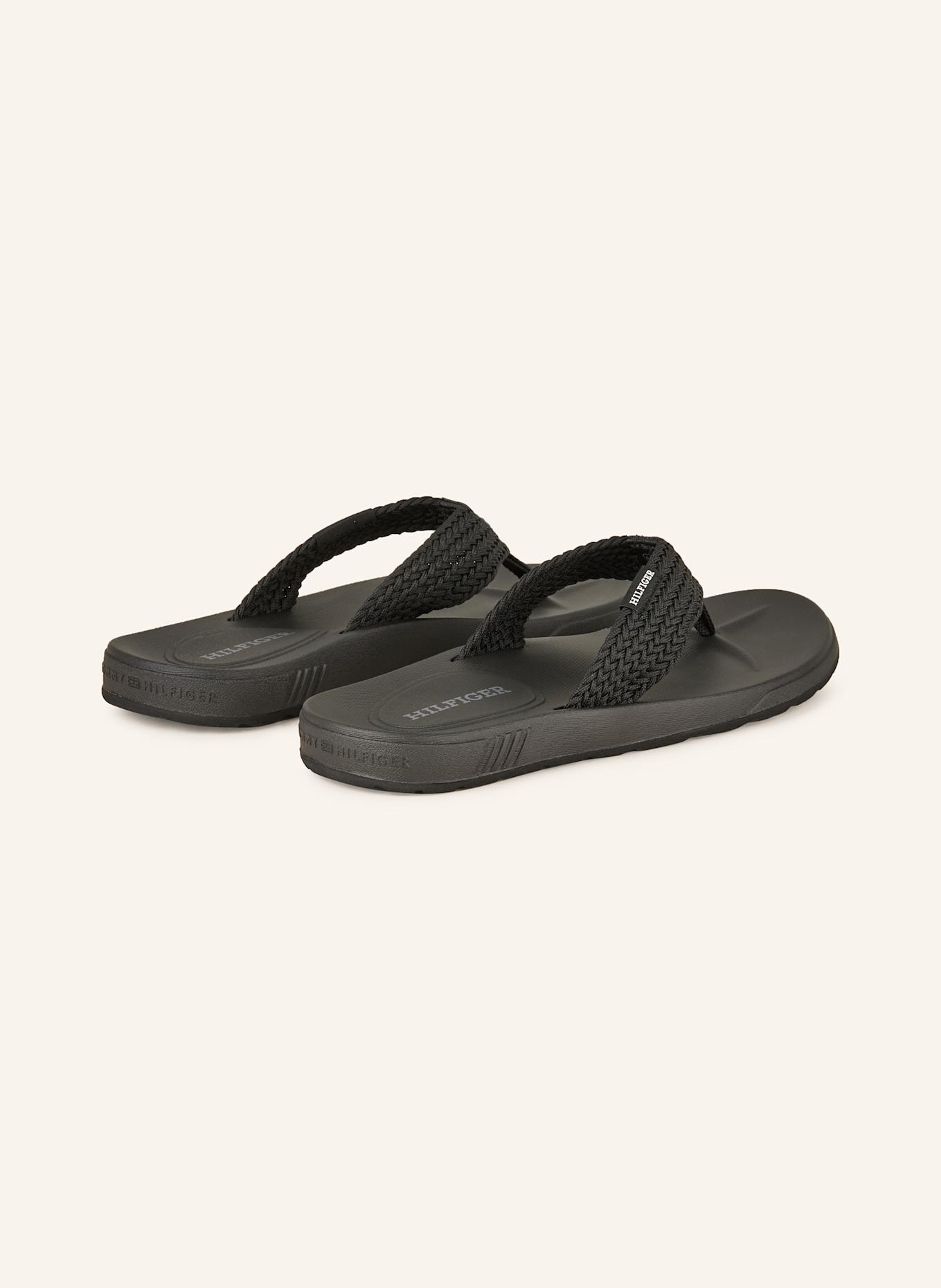 TOMMY HILFIGER Flip flops: BLACK