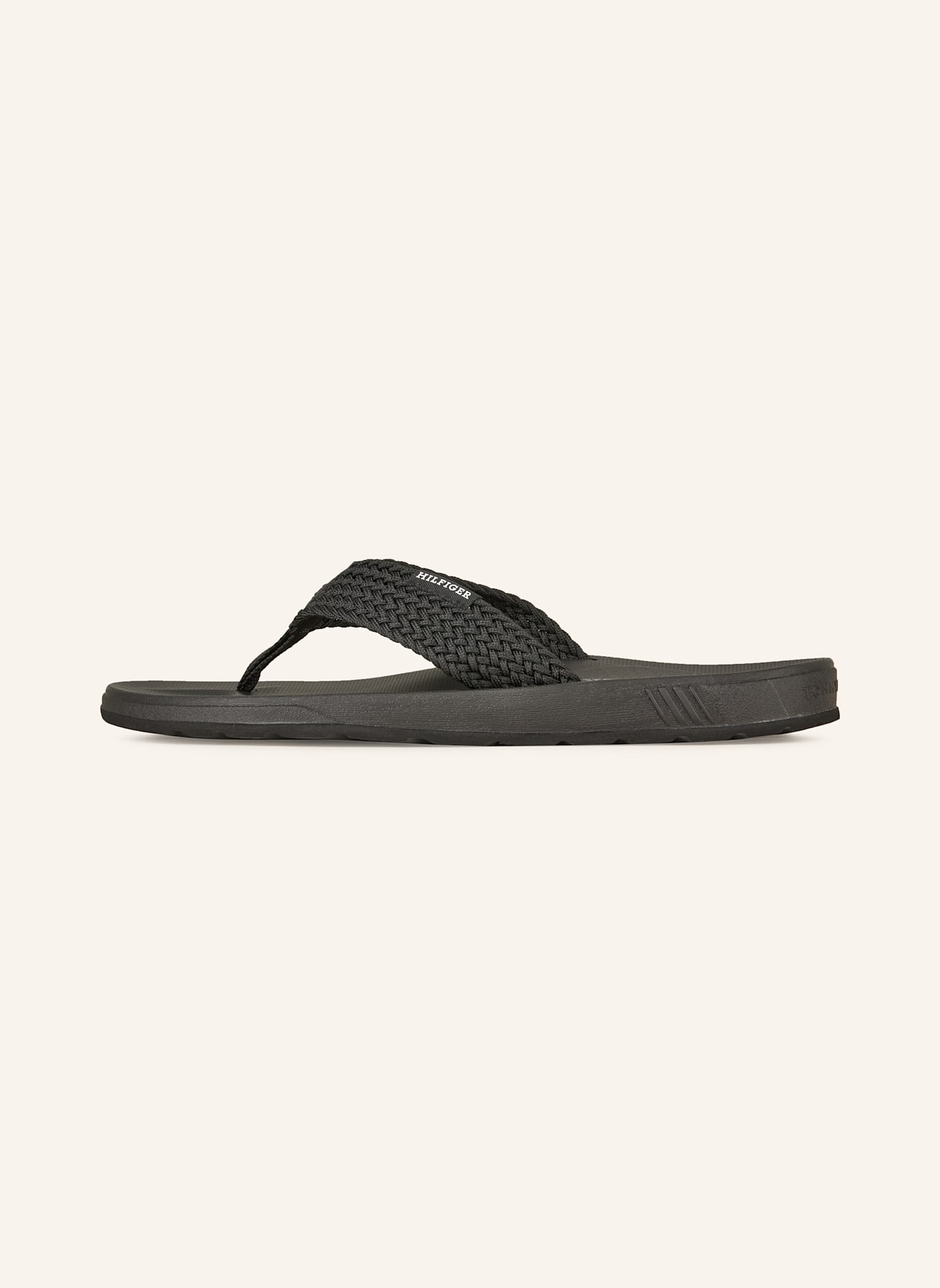 TOMMY HILFIGER Flip flops: BLACK