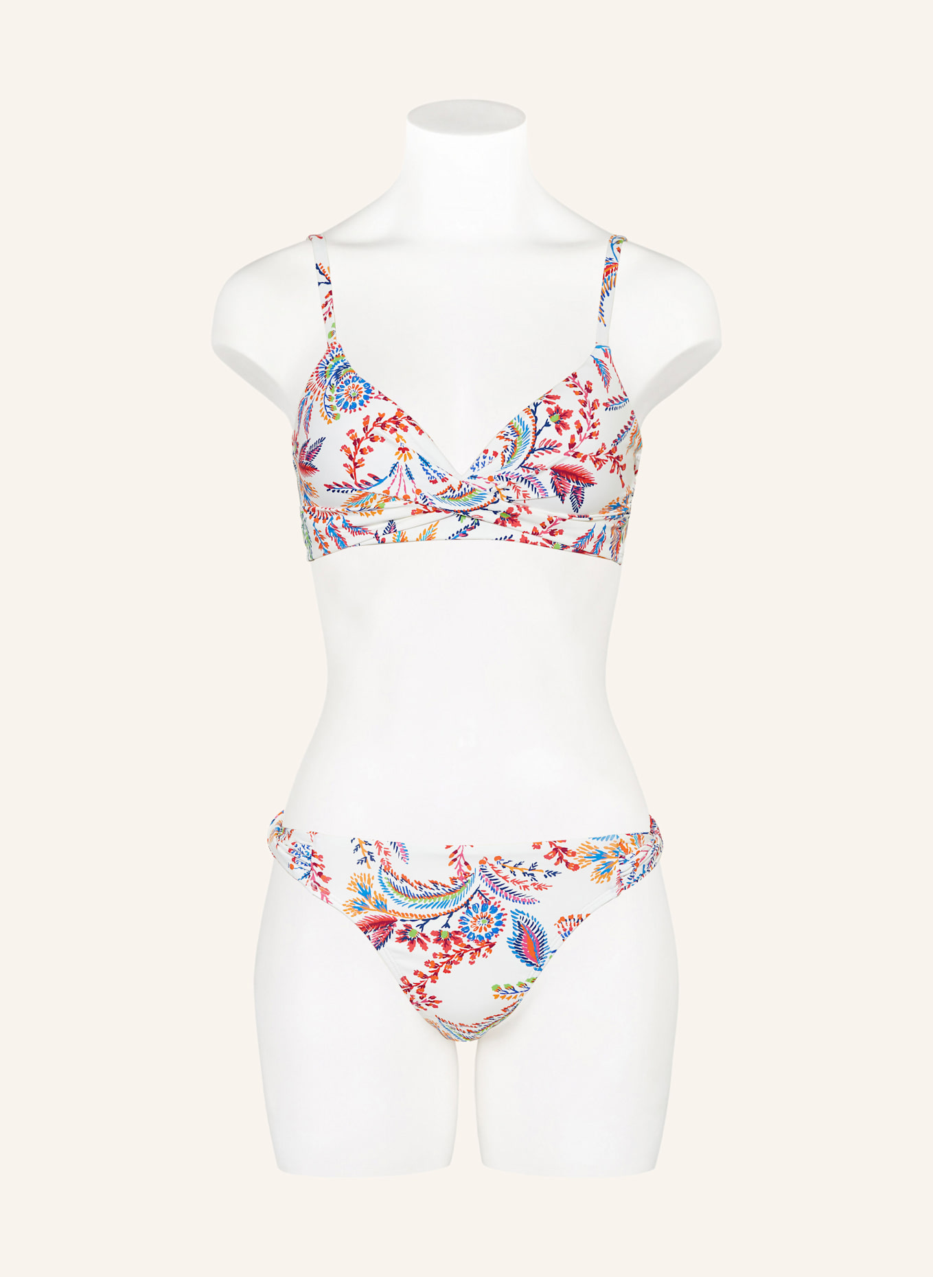 LAUREN RALPH LAUREN Basic bikinové kalhotky FLEURETTE: REŽNÁ / ČERVENÁ / MODRÁ