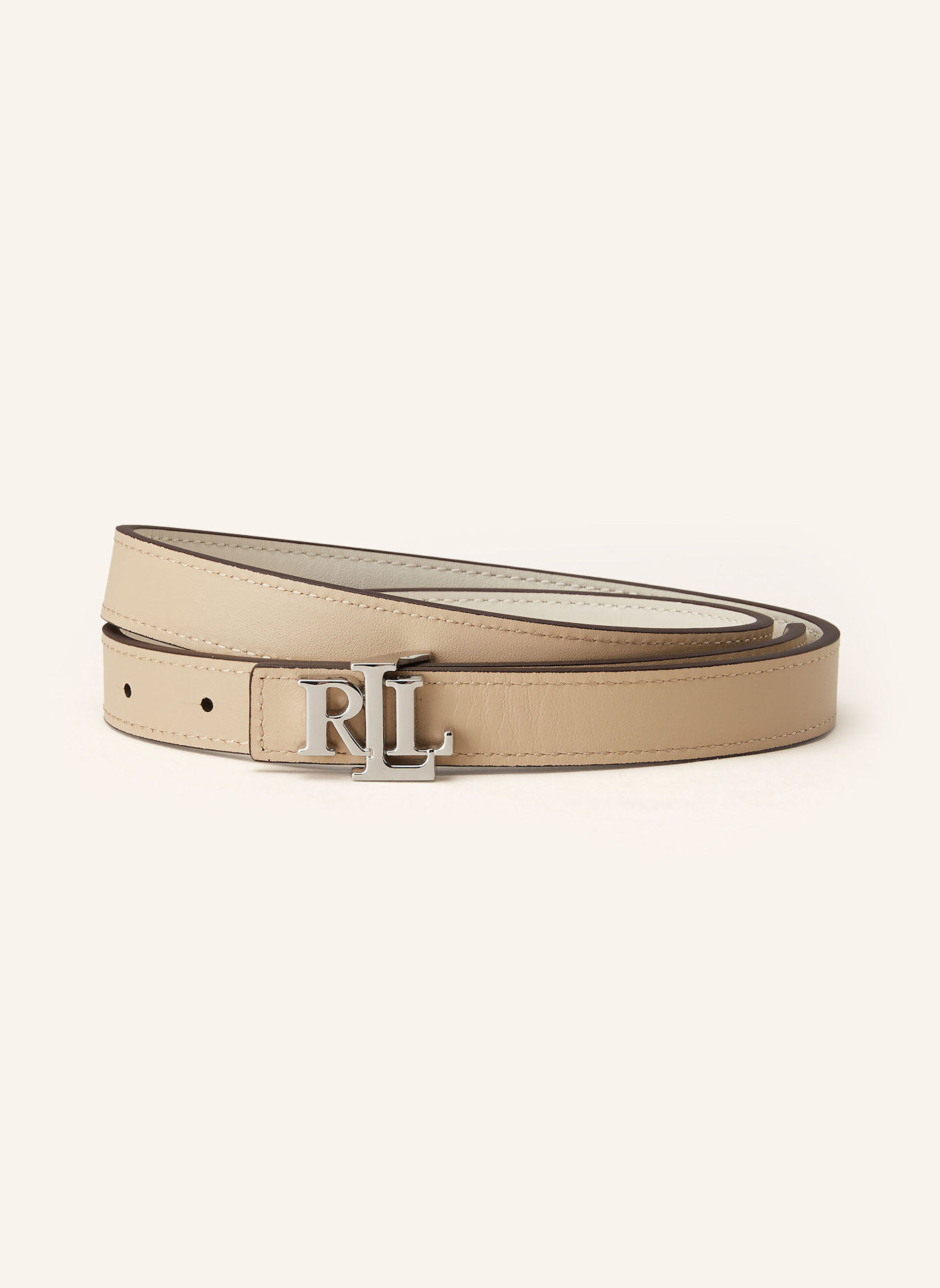 LAUREN RALPH LAUREN Ledergürtel zum Wenden: BEIGE/ CREME