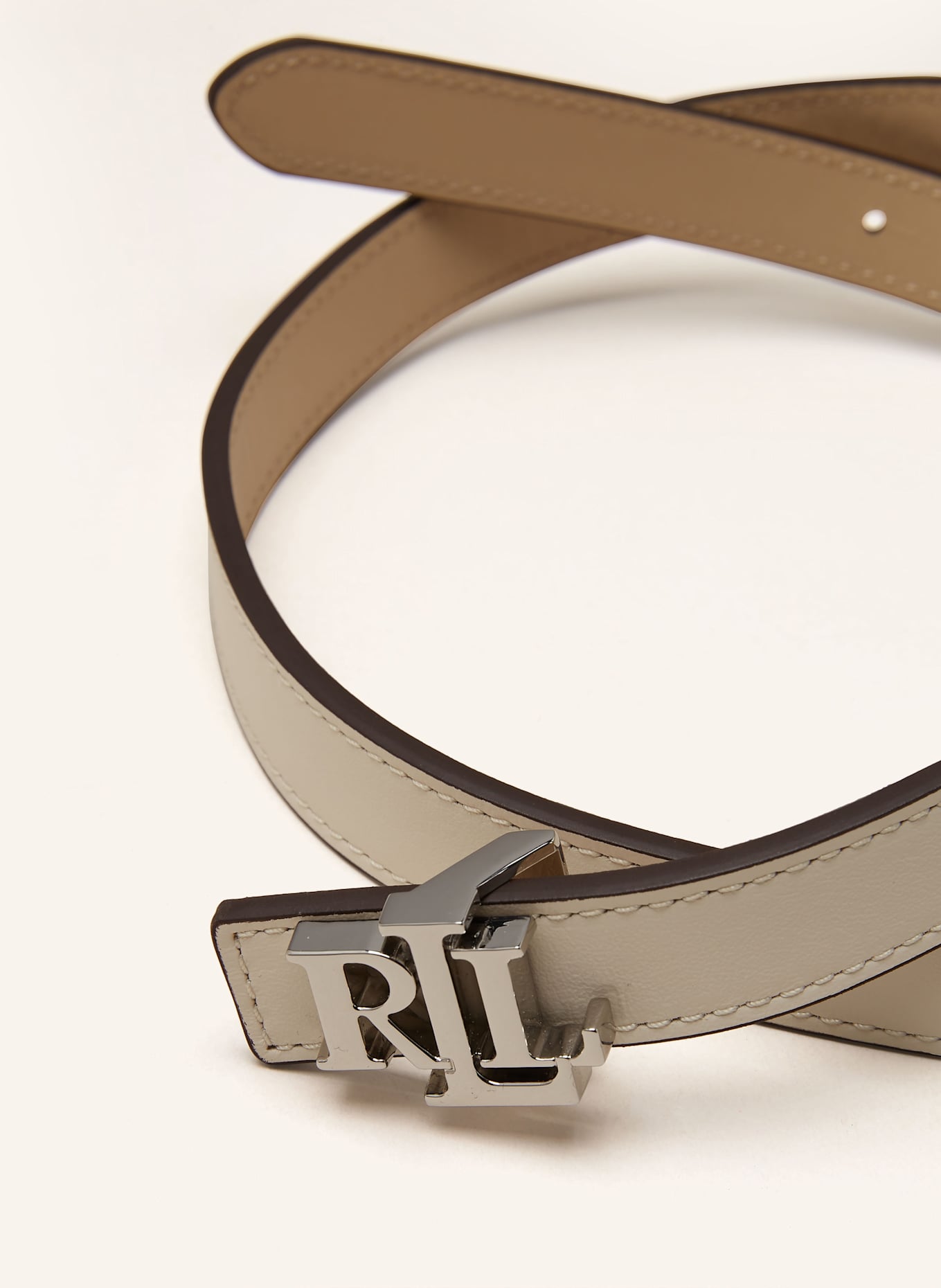 LAUREN RALPH LAUREN Ledergürtel zum Wenden: BEIGE/ CREME