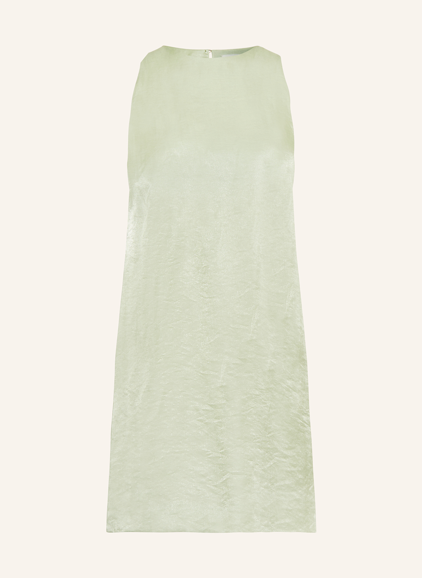 ottod'ame ZEV satin dress with linen: LIGHT GREEN