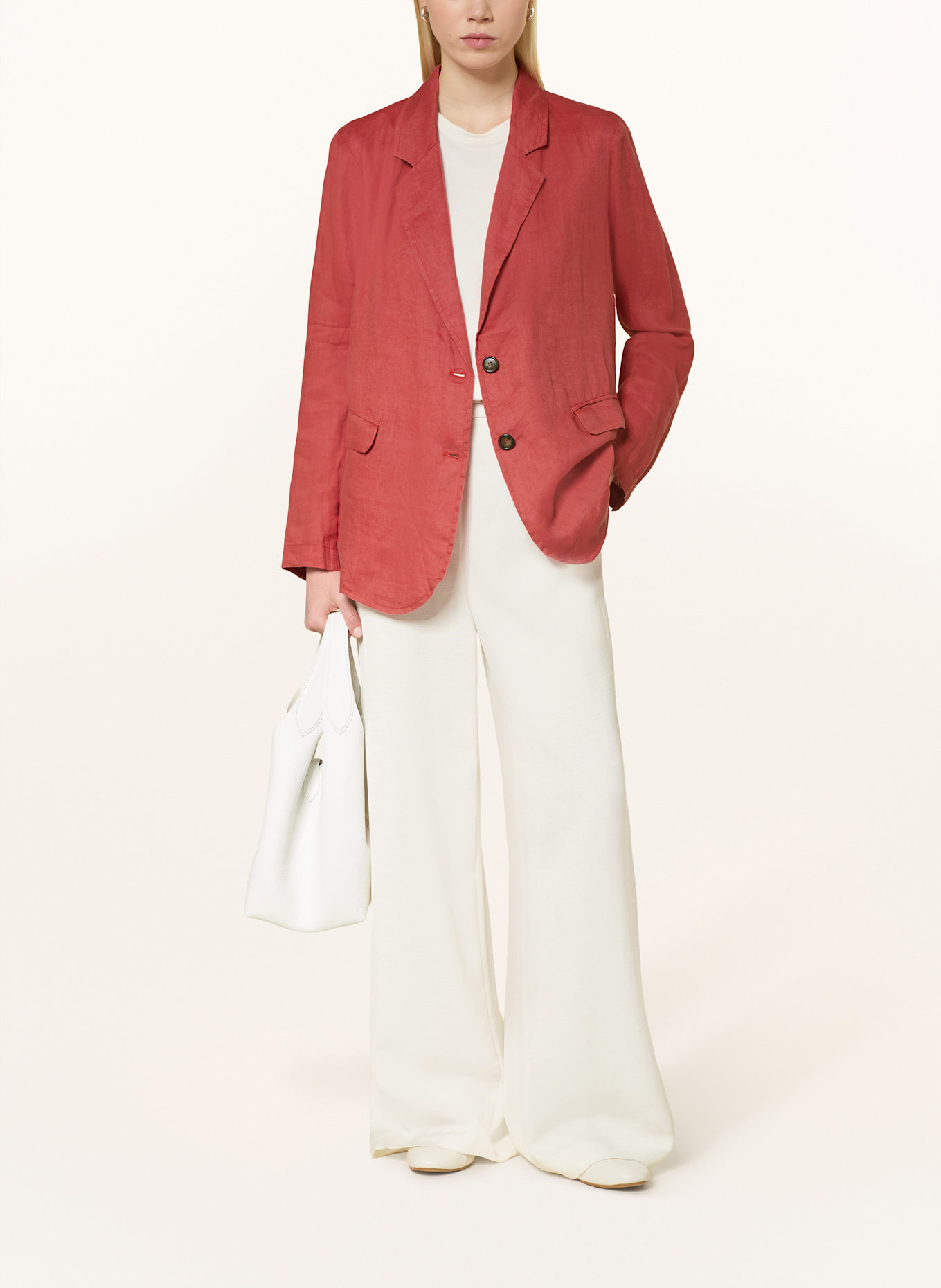 ottod'ame Overjacket z lnu: CIEMNOCZERWONY