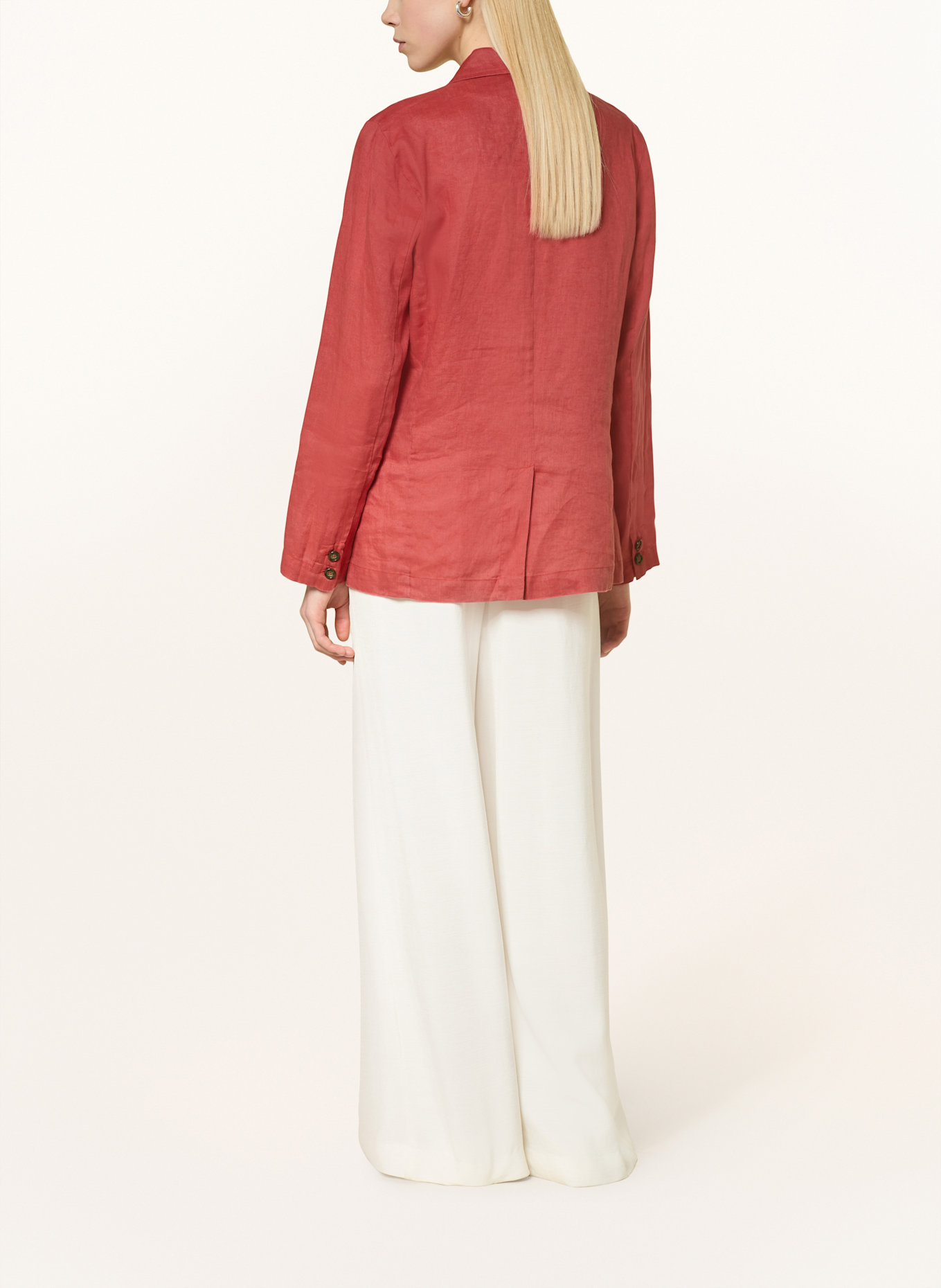 ottod'ame Overjacket z lnu: CIEMNOCZERWONY