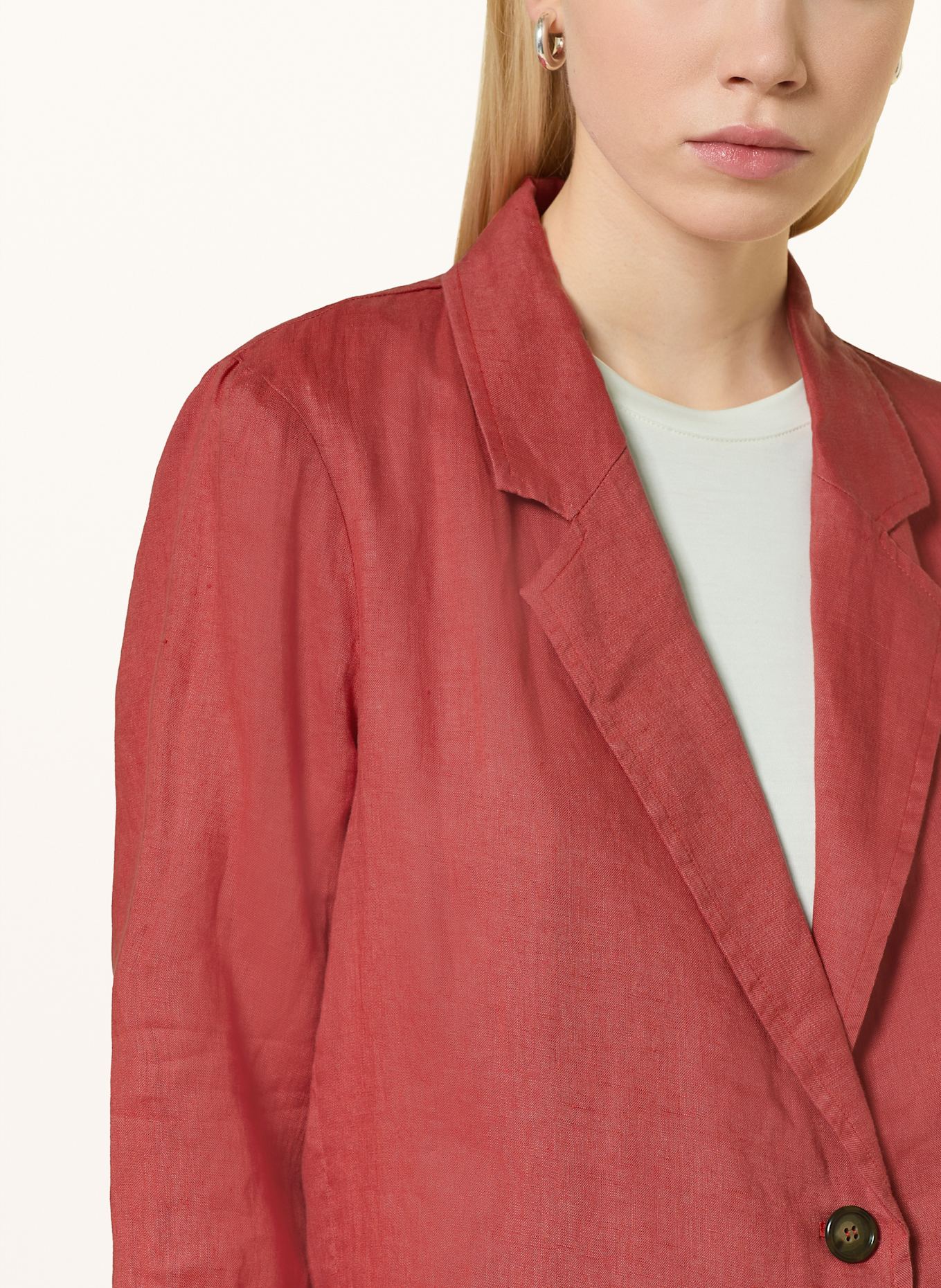 ottod'ame Overjacket z lnu: CIEMNOCZERWONY