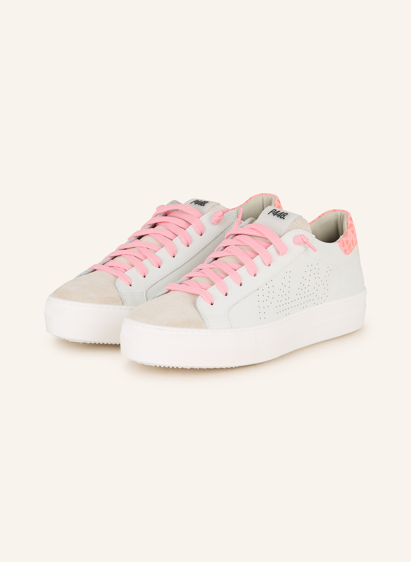 P448 Sneakers THEA95: ECRU / BEIGE / PINK