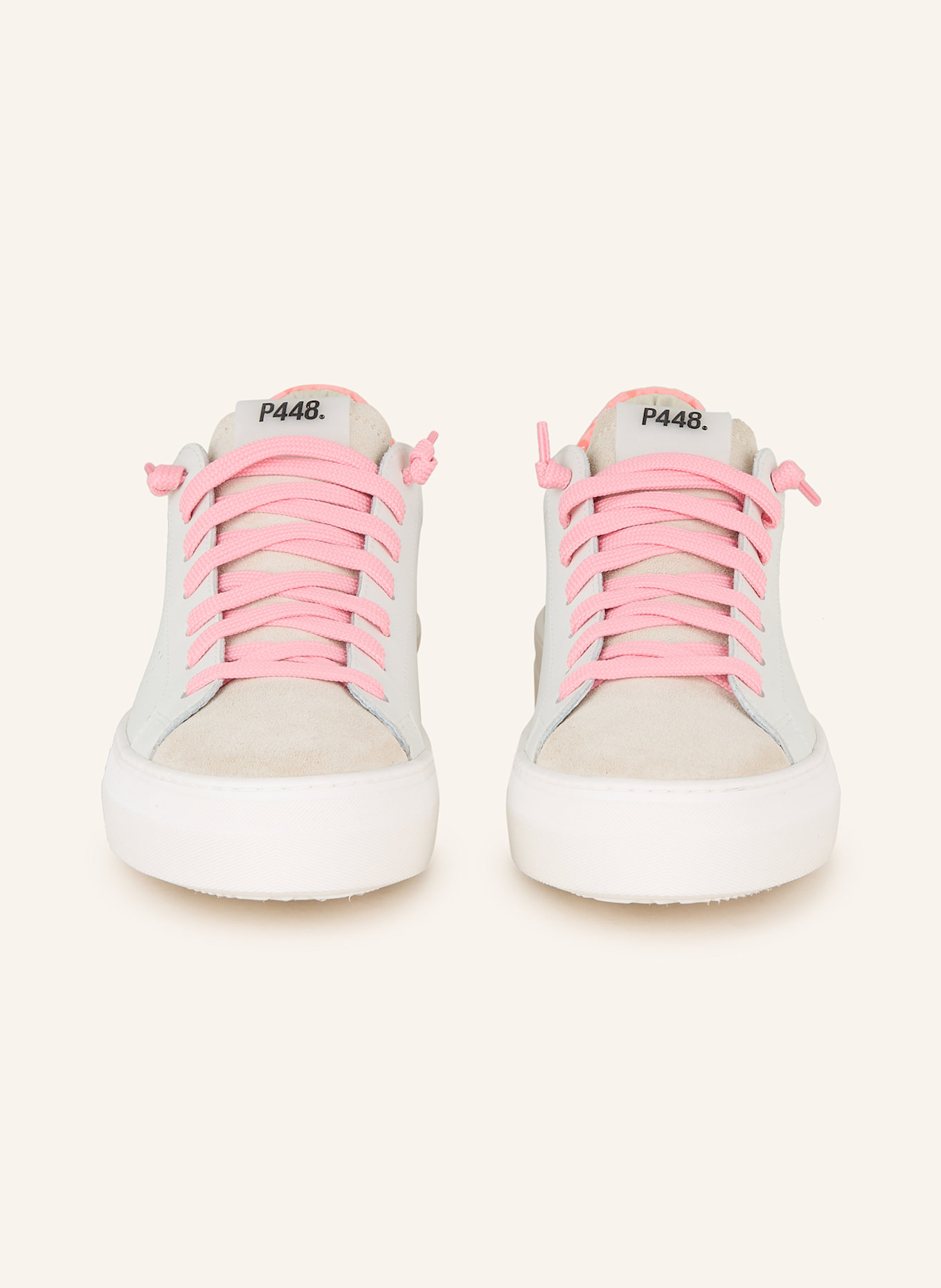 P448 Sneakers THEA95: ECRU / BEIGE / PINK
