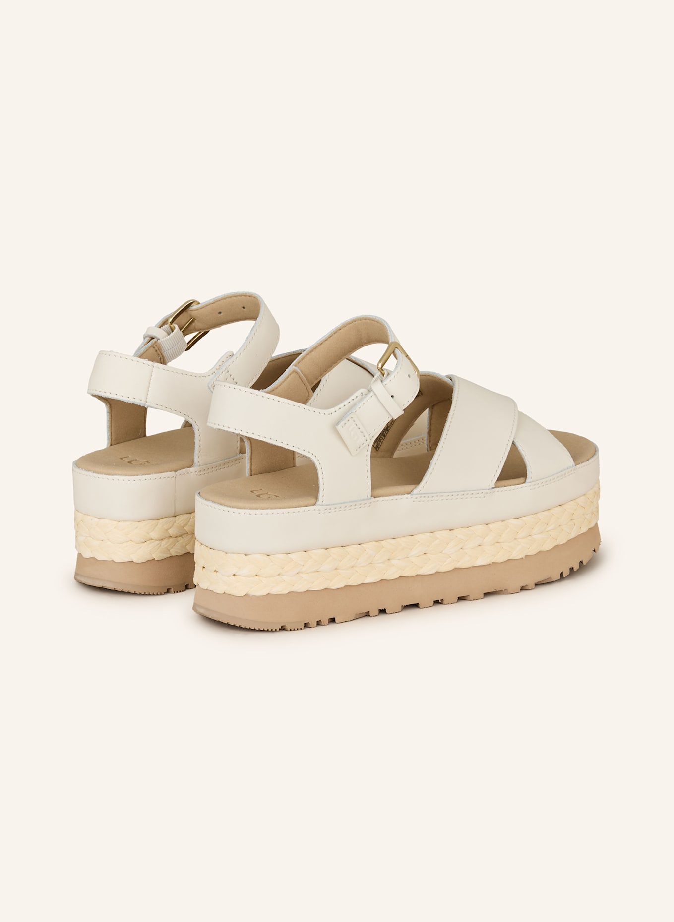 UGG Plateau-Sandalen AUBREY: ECRU/ BEIGE/ CREME