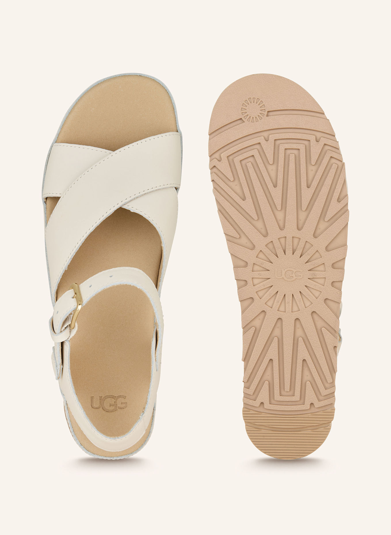 UGG Plateau-Sandalen AUBREY: ECRU/ BEIGE/ CREME