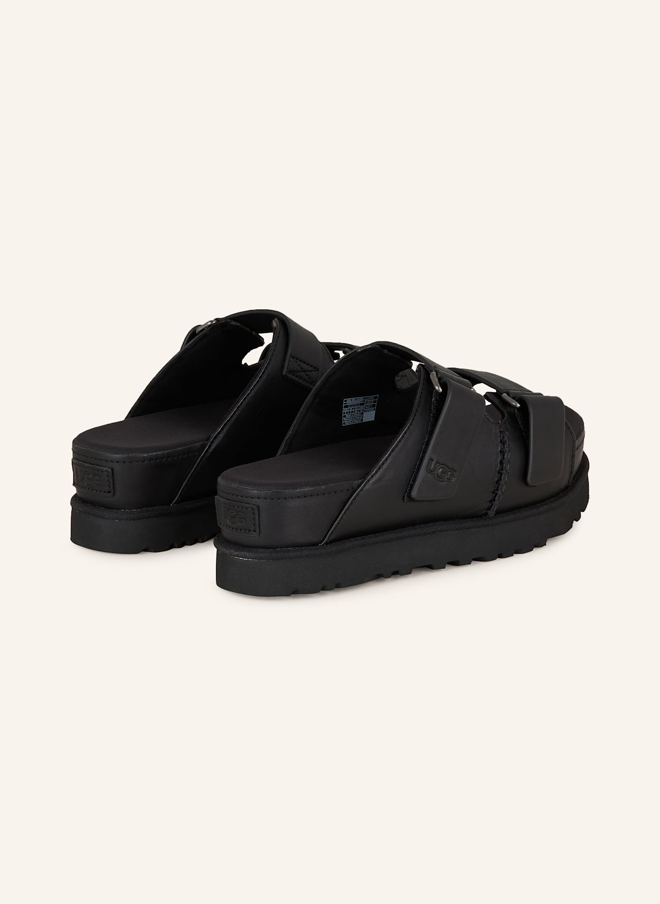 UGG Plateau-Pantoletten GOLDENSTAR HI SLIDE: SCHWARZ