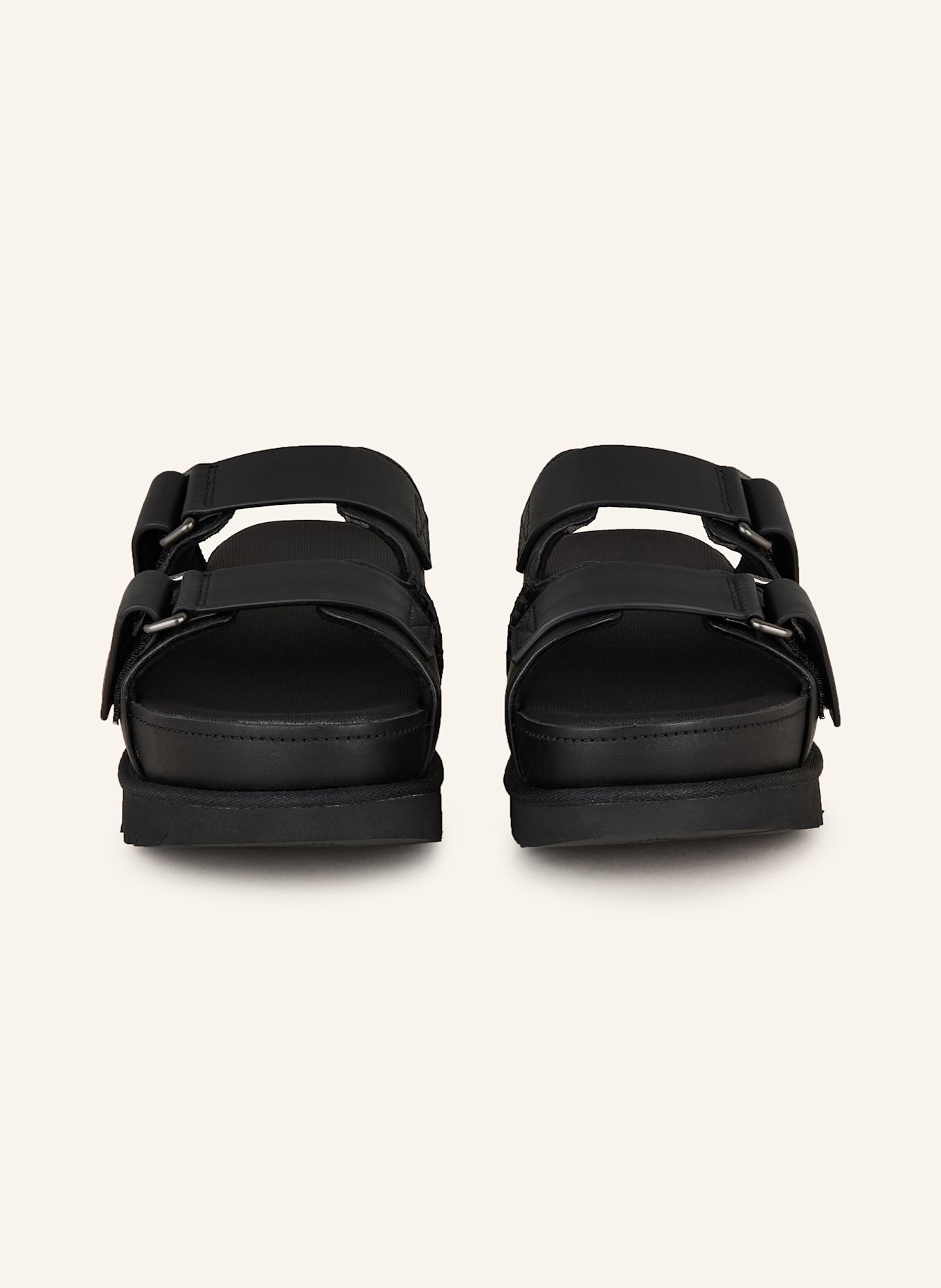 UGG Plateau-Pantoletten GOLDENSTAR HI SLIDE: SCHWARZ