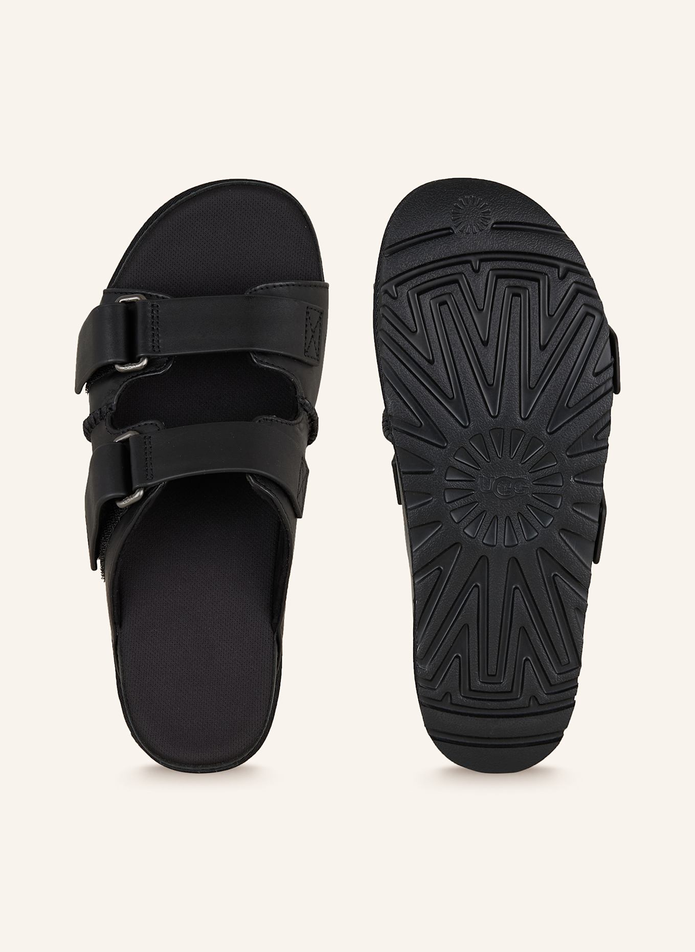 UGG Plateau-Pantoletten GOLDENSTAR HI SLIDE: SCHWARZ