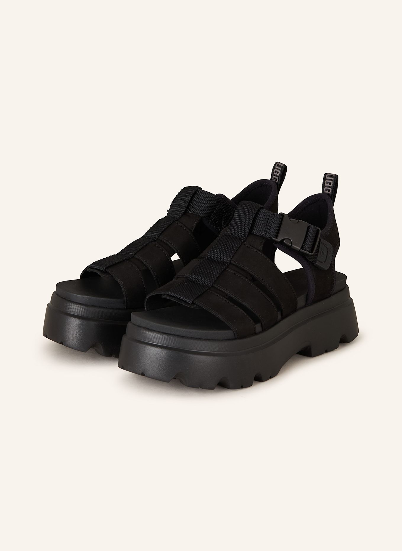 UGG Plateau-Sandalen CORA: SCHWARZ