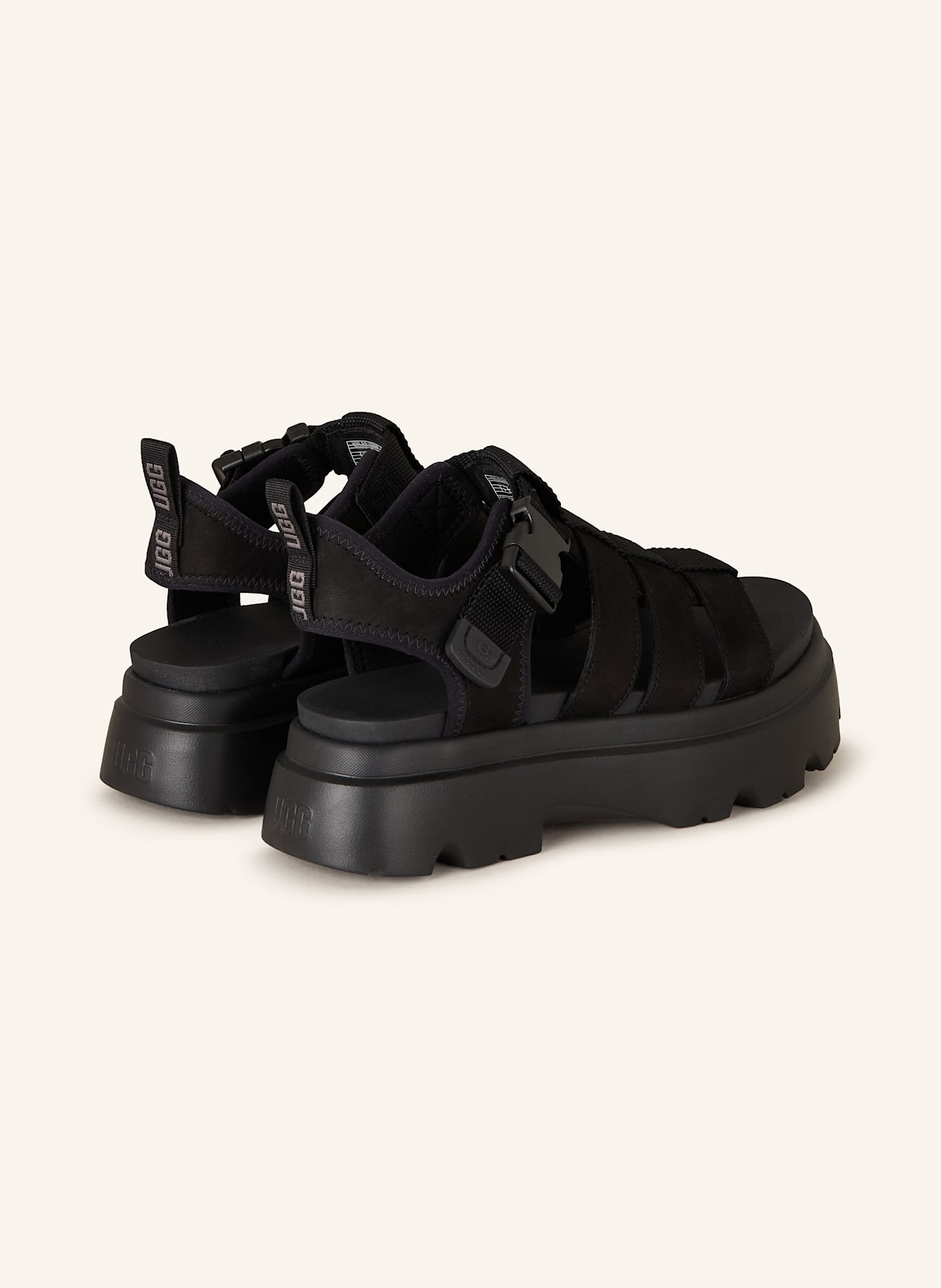 UGG Plateau-Sandalen CORA: SCHWARZ