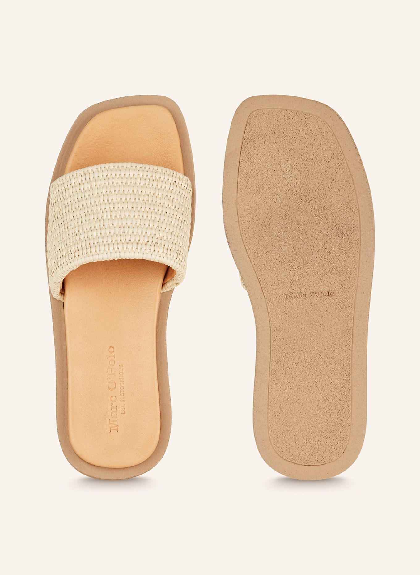 Marc O'Polo Pantoletten: HELLBRAUN