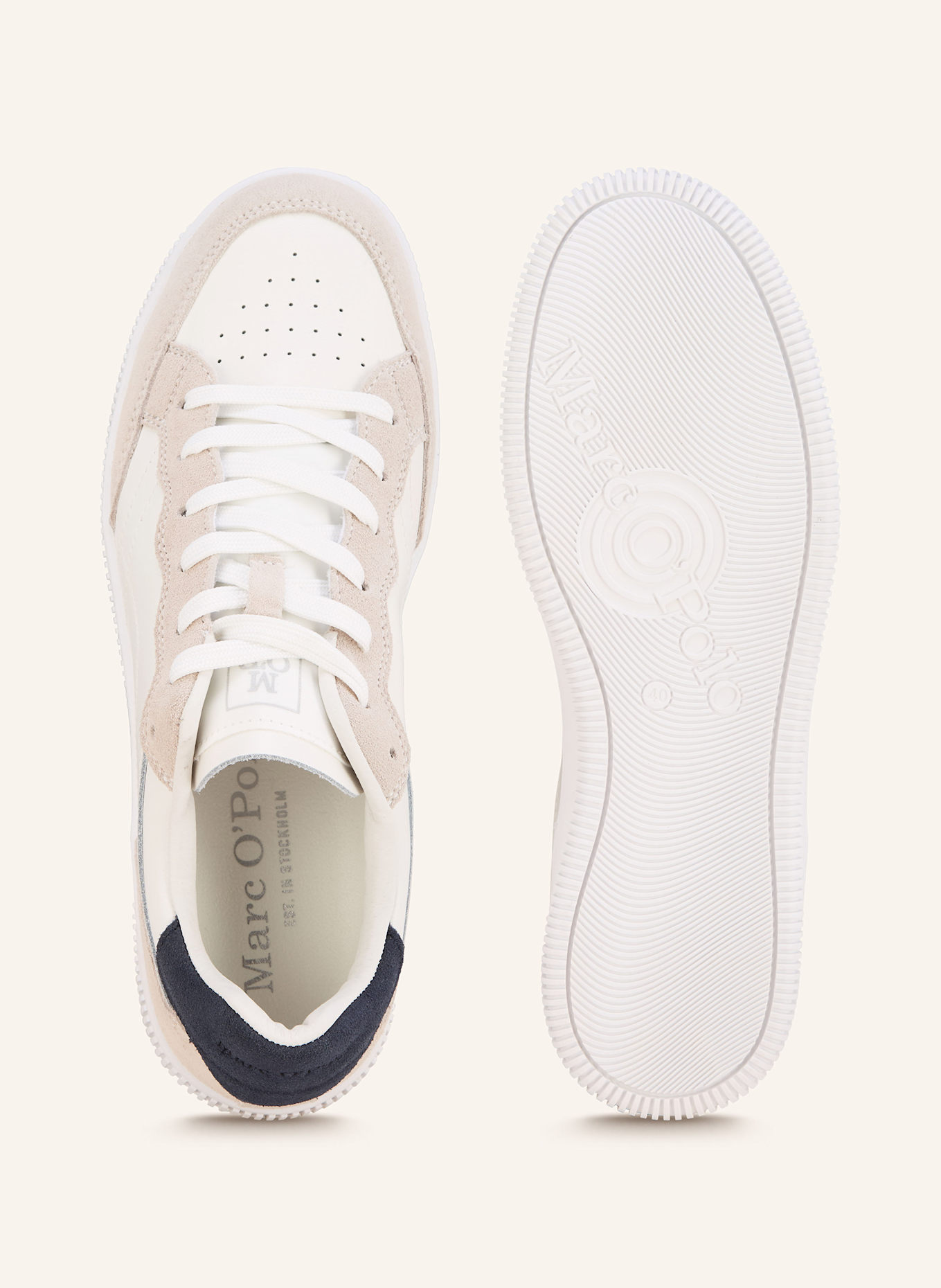 Marc O'Polo Sneakers SANDRA 2B: WHITE / LIGHT GRAY / DARK BLUE