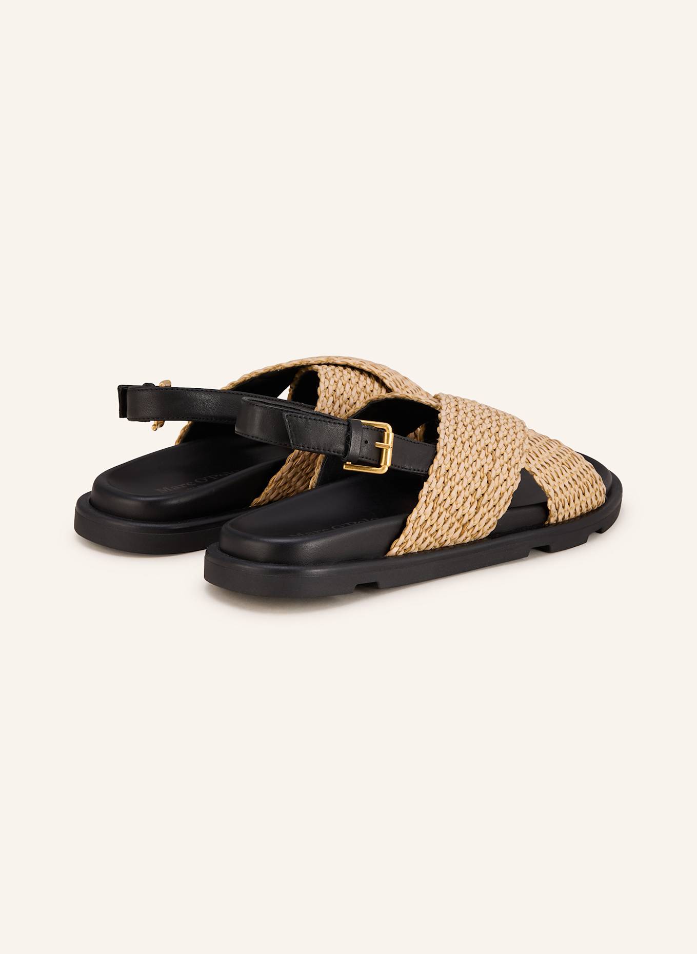 Marc O'Polo Sandalen ADRIANA 3F: HELLBRAUN / SCHWARZ
