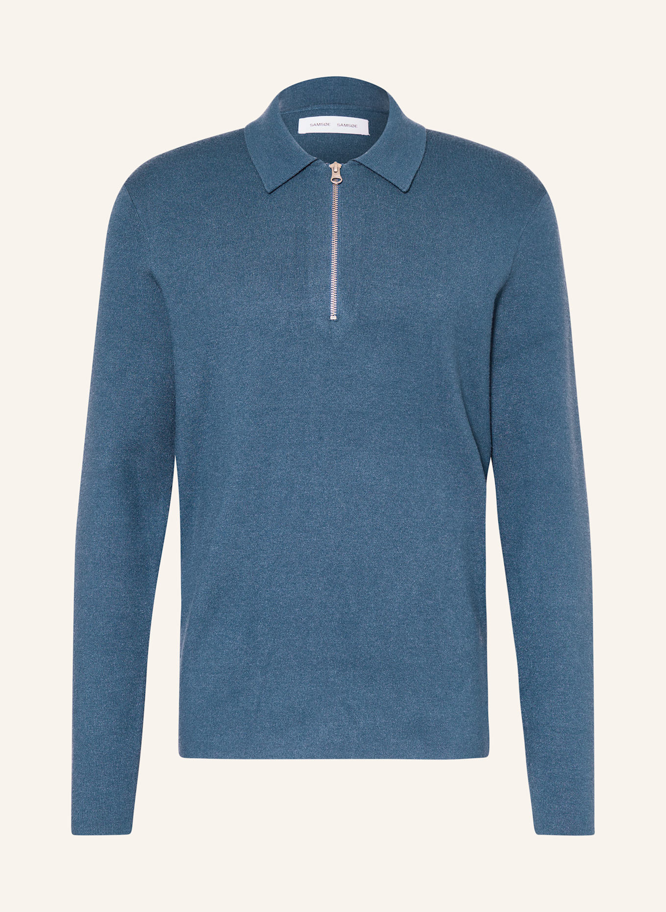 SAMSØE  SAMSØE Strick-Poloshirt GUNA: BLAU