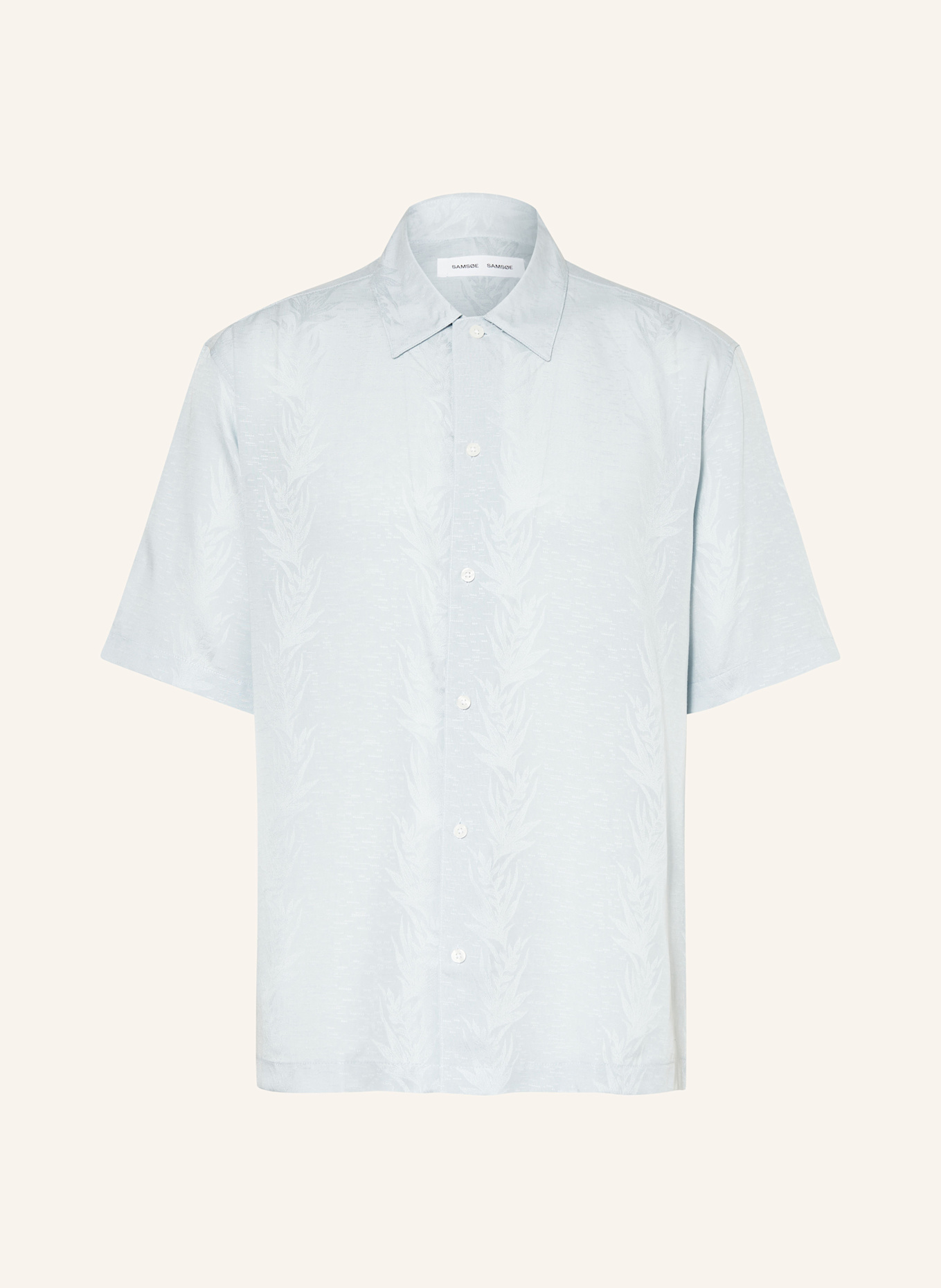 SAMSØE  SAMSØE Kurzarm-Hemd SAAYO X Loose Fit: HELLBLAU