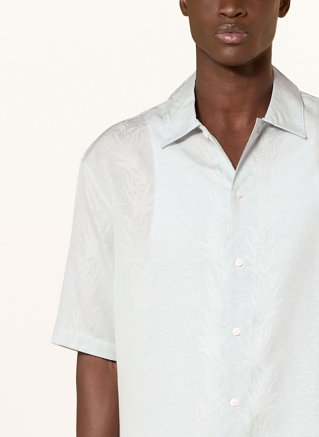 SAMSØE  SAMSØE Kurzarm-Hemd SAAYO X Loose Fit: HELLBLAU