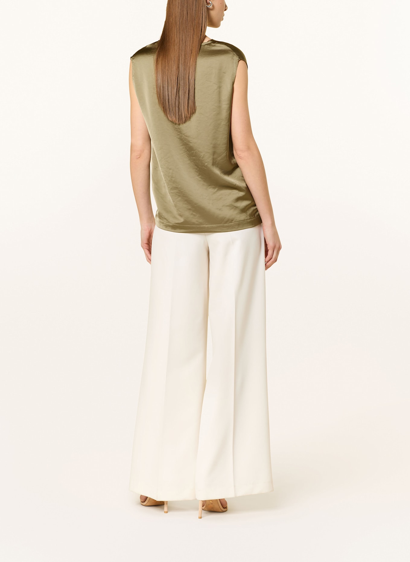 s.Oliver BLACK LABEL Blouse top in satin: GREEN