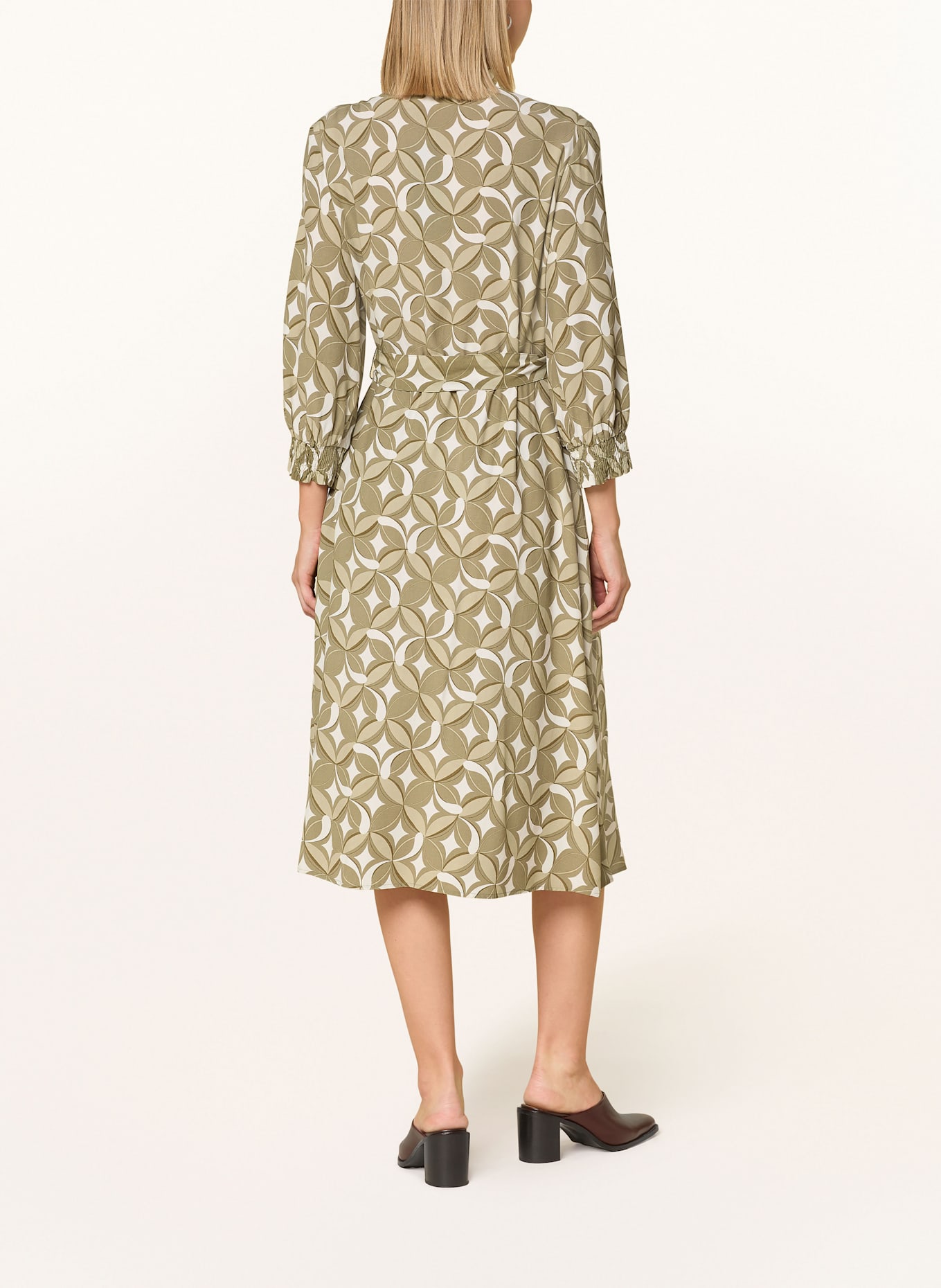 s.Oliver BLACK LABEL Sukienka koszulowa z rękawami 3/4: ZIELONY / CIEMNOZIELONY / JASNOZIELONY