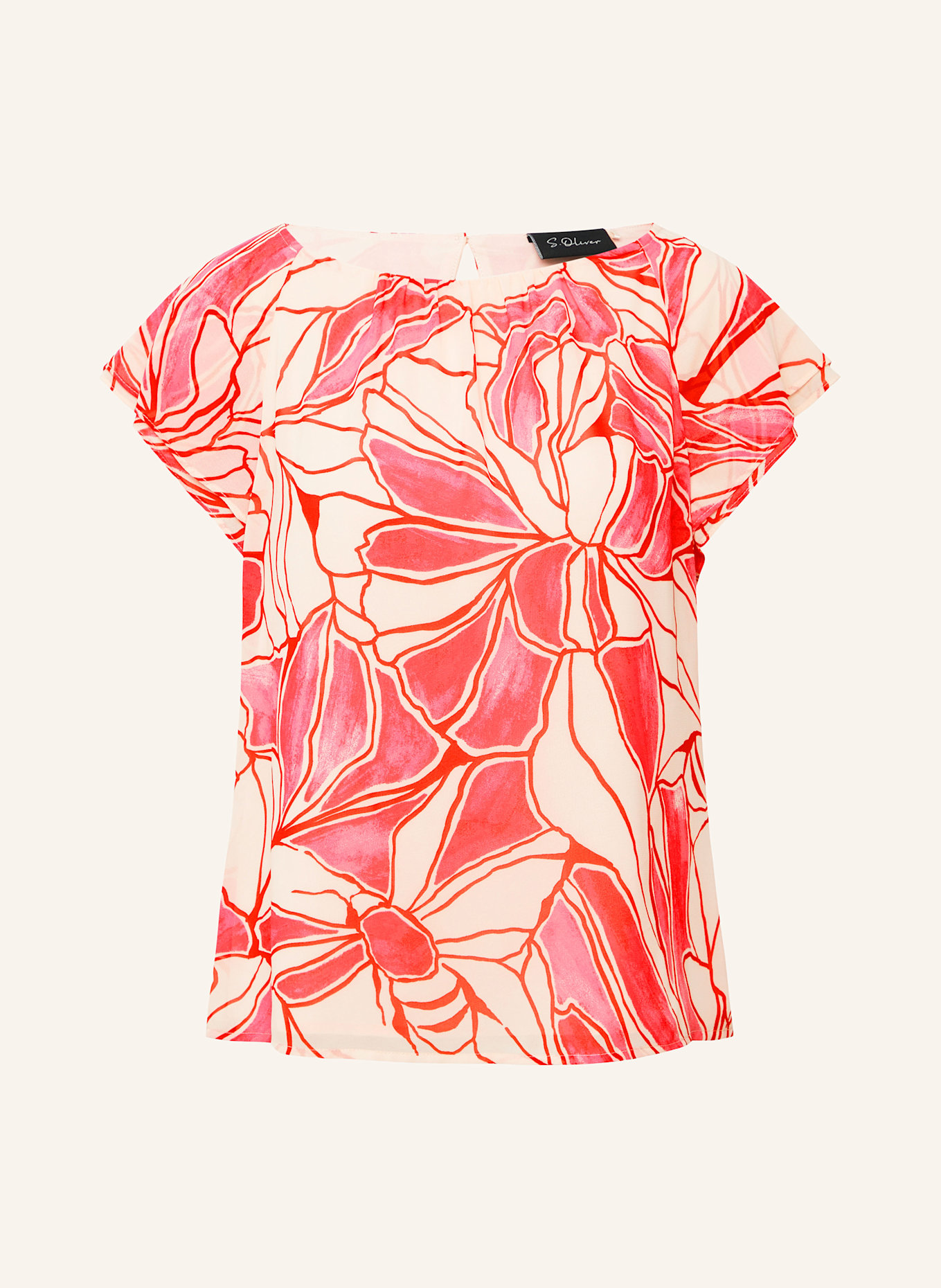 s.Oliver BLACK LABEL Shirt blouse: LIGHT PINK / PINK / RED