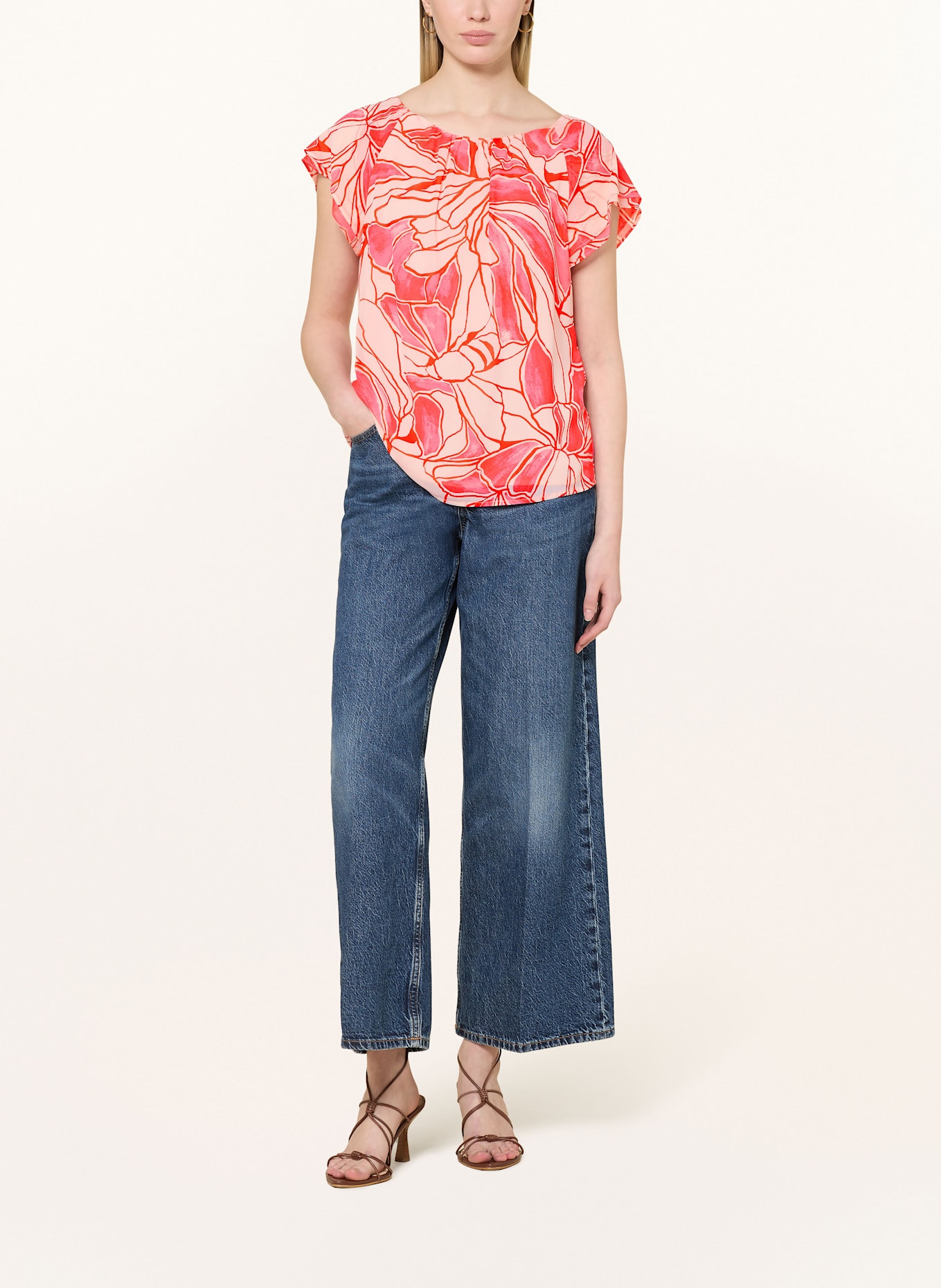 s.Oliver BLACK LABEL Shirt blouse: LIGHT PINK / PINK / RED