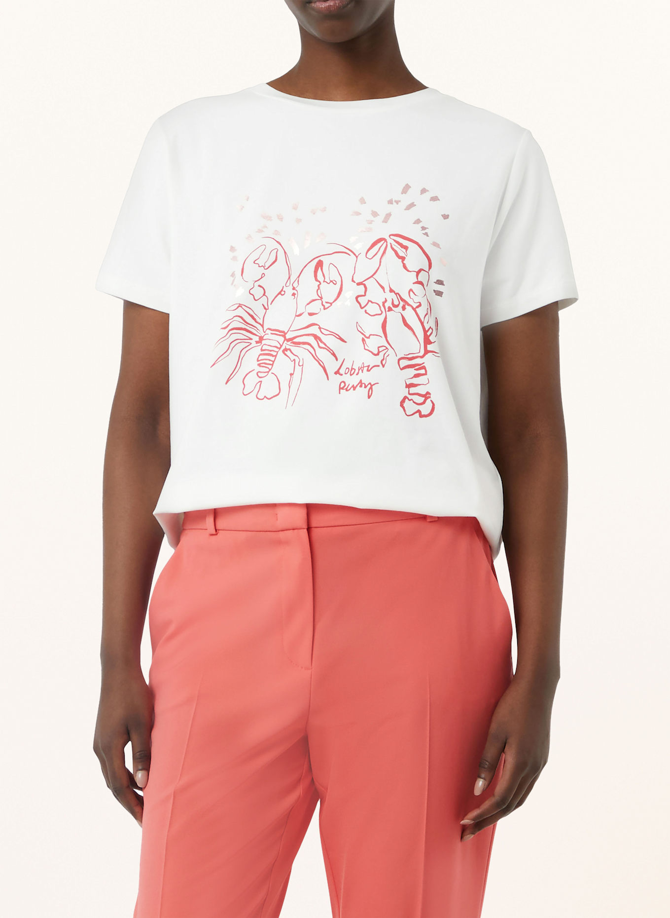 comma T-Shirt: WEISS / ROT / ROSÉ