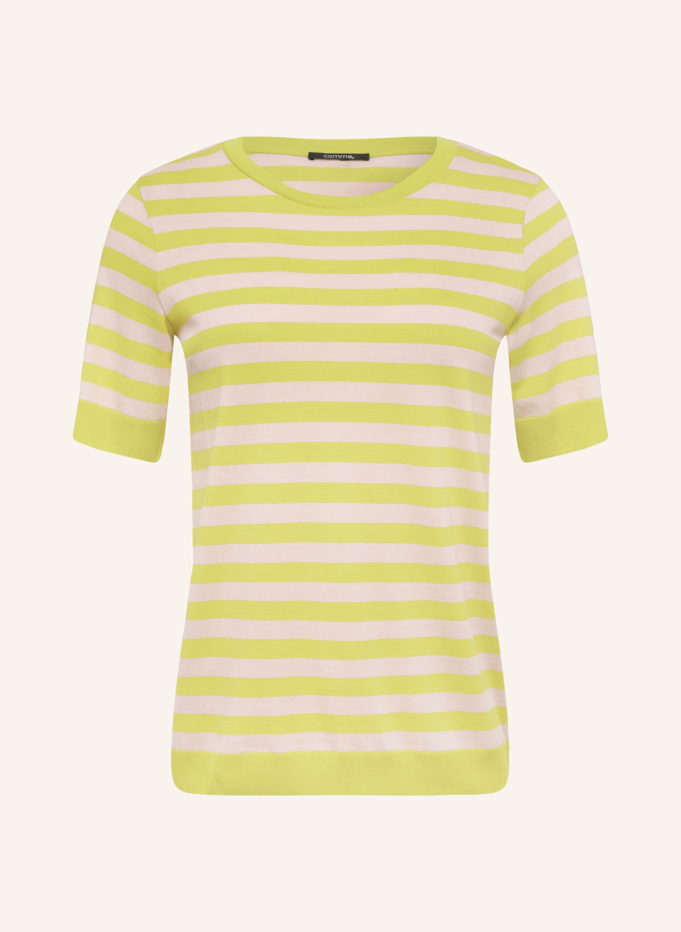 comma T-shirt: LIGHT GREEN / LIGHT GRAY