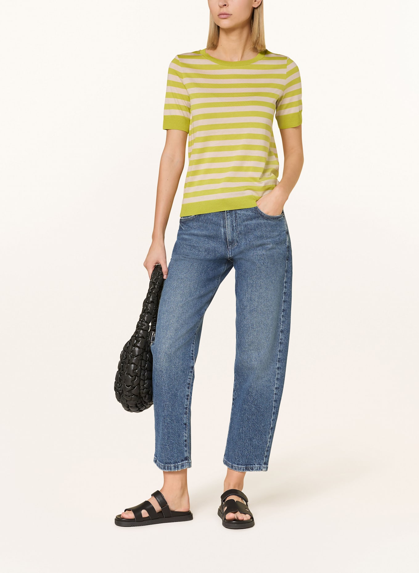 comma T-shirt: LIGHT GREEN / LIGHT GRAY