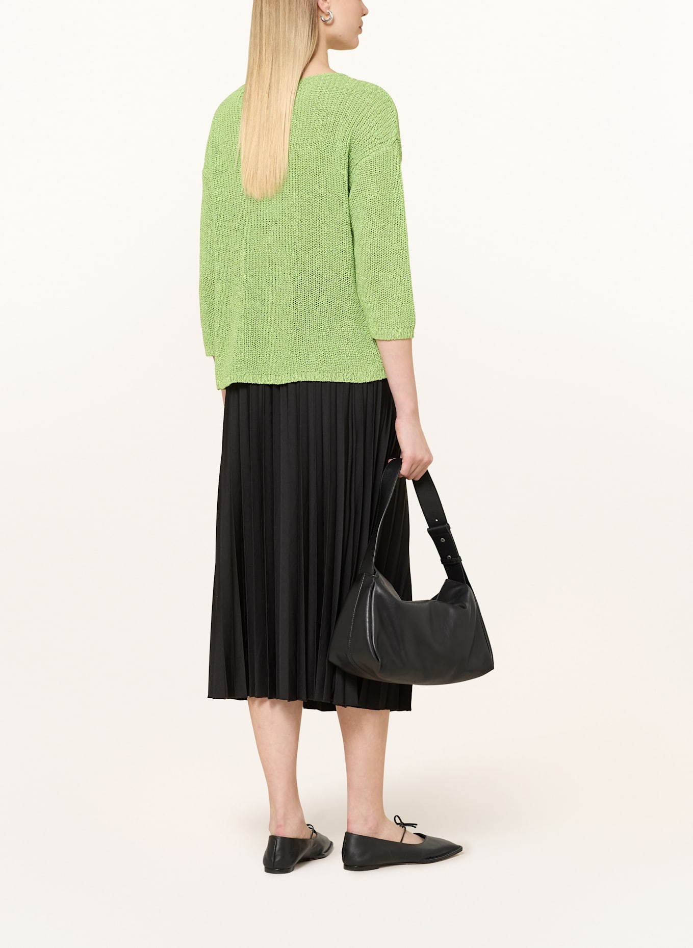 comma casual identity Jerseyrock mit Plissees: SCHWARZ