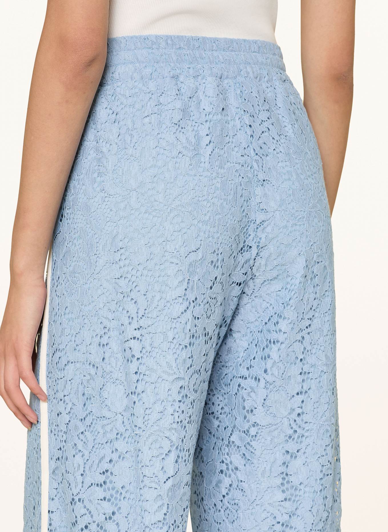 CAMBIO Marlenehose CLARA aus Spitze: HELLBLAU