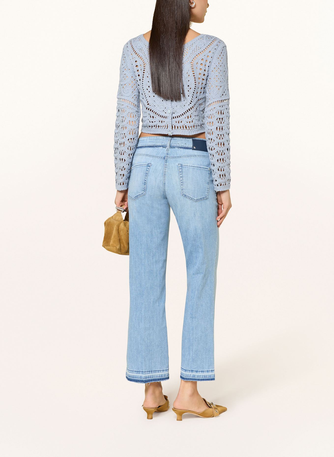 CAMBIO Flared Jeans FRANCESCA: 5329 shadow bleached open hem