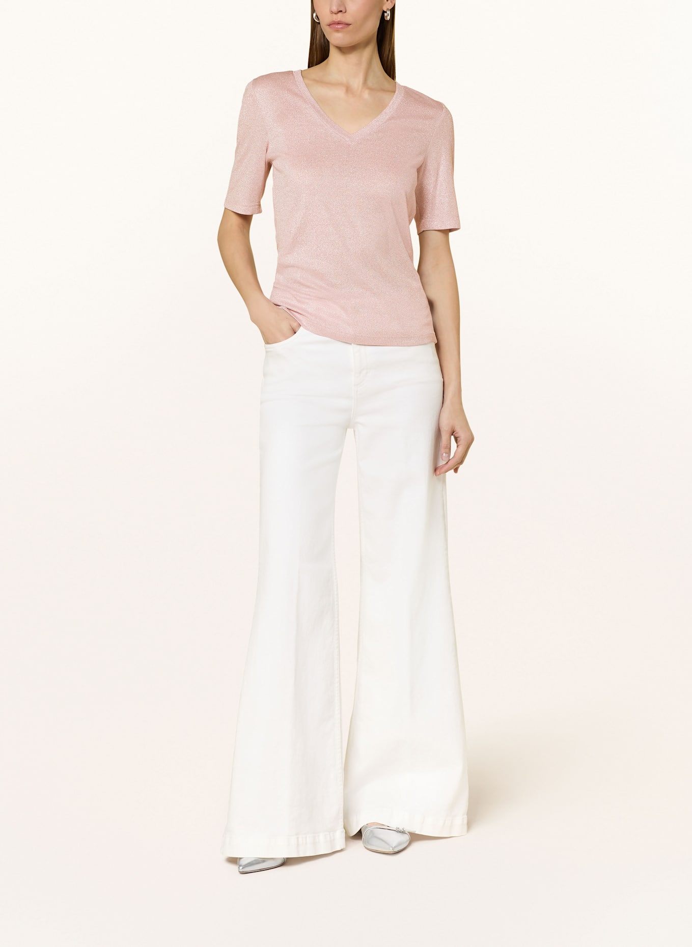 lilienfels T-shirt with glitter thread: ROSE