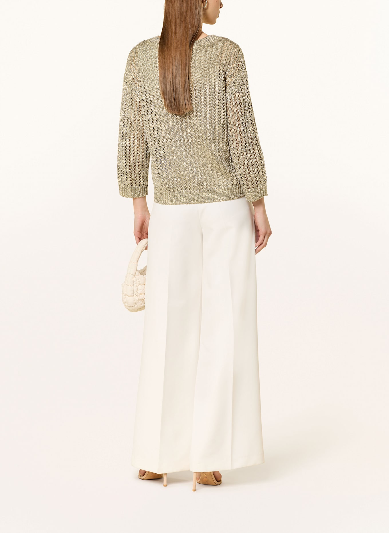 Betty Barclay Pullover mit Pailletten und Glitzergarn: OLIV / SILBER